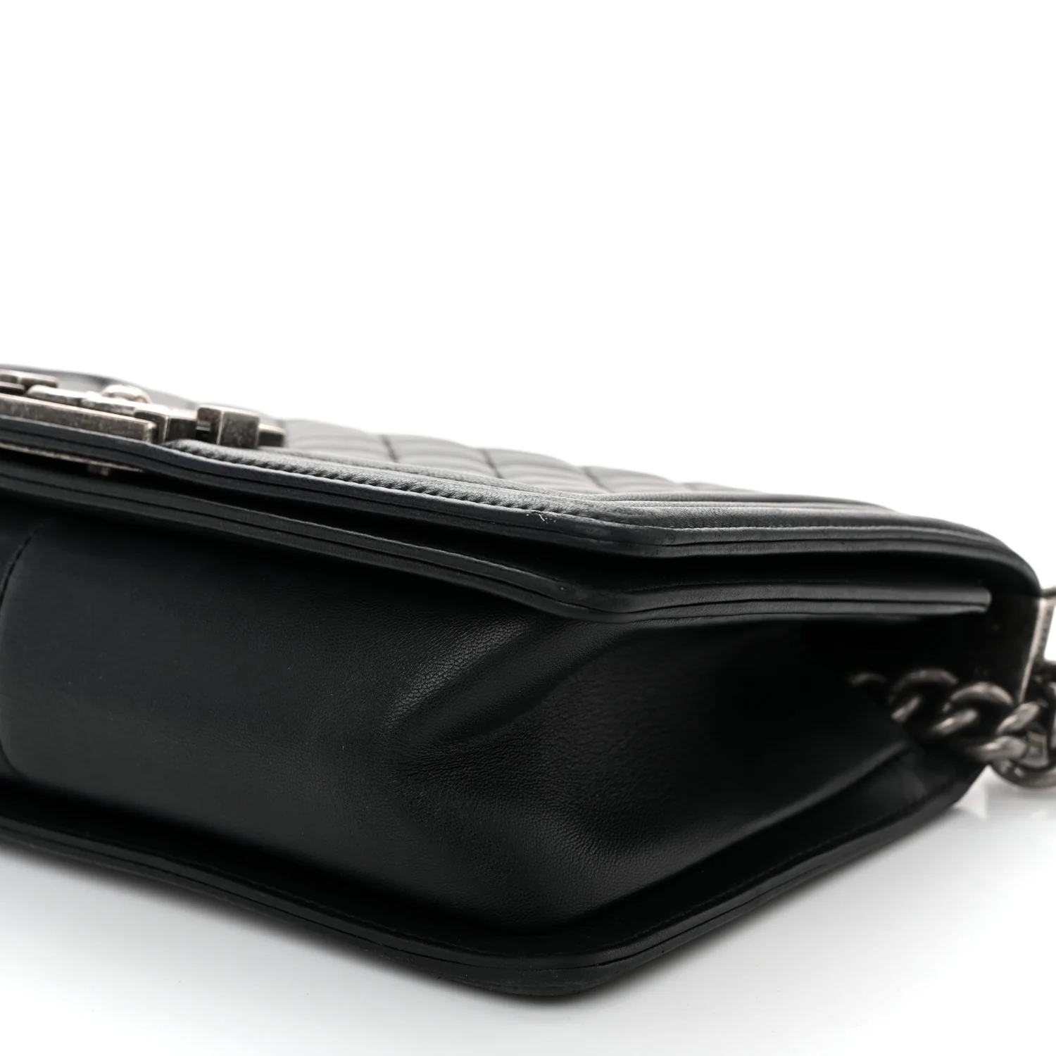 Lambskin Quilted Medium Boy Flap Black - Image 10
