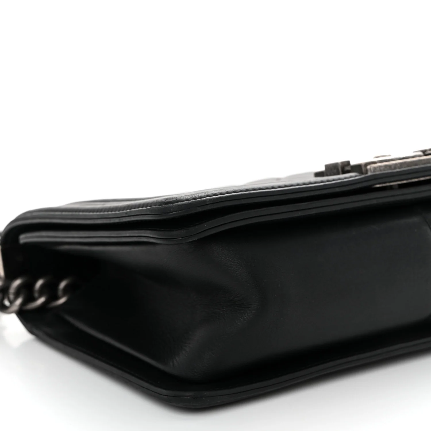 Lambskin Quilted Medium Boy Flap Black - Image 9