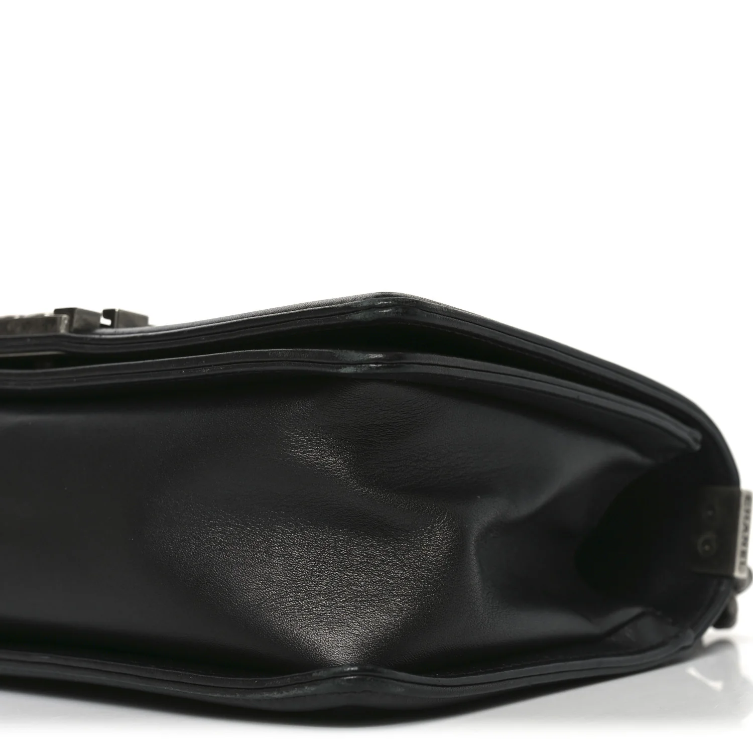 Lambskin Quilted Medium Boy Flap Dark Grey - Image 10