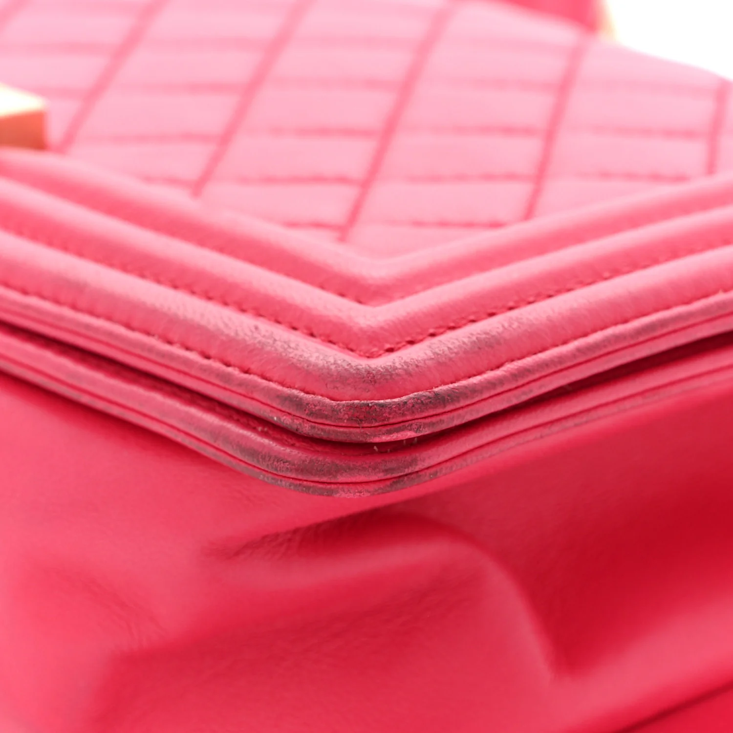 Lambskin Quilted Medium Boy Flap Fuchsia - Image 10