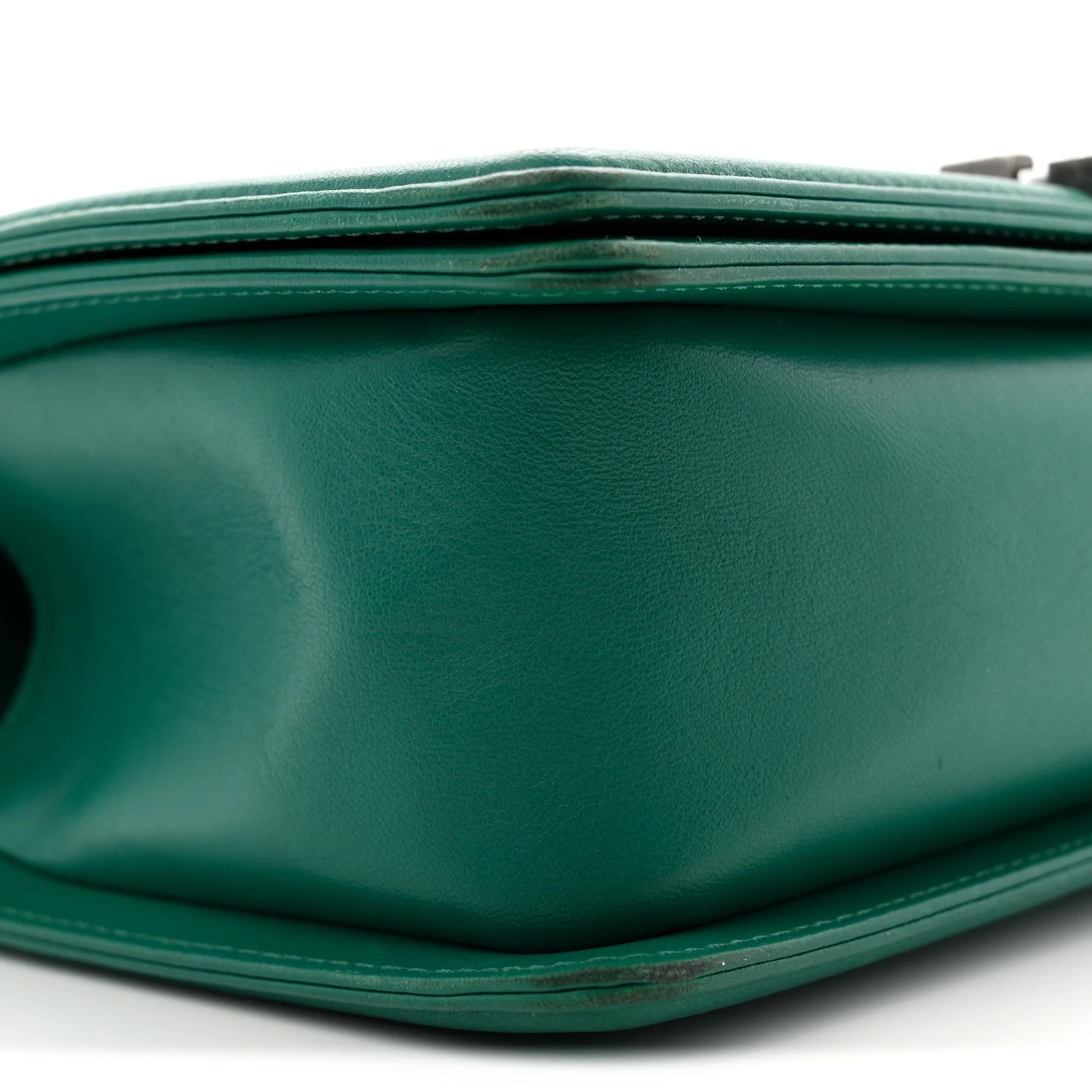 Lambskin Quilted Medium Boy Flap Green - Image 9