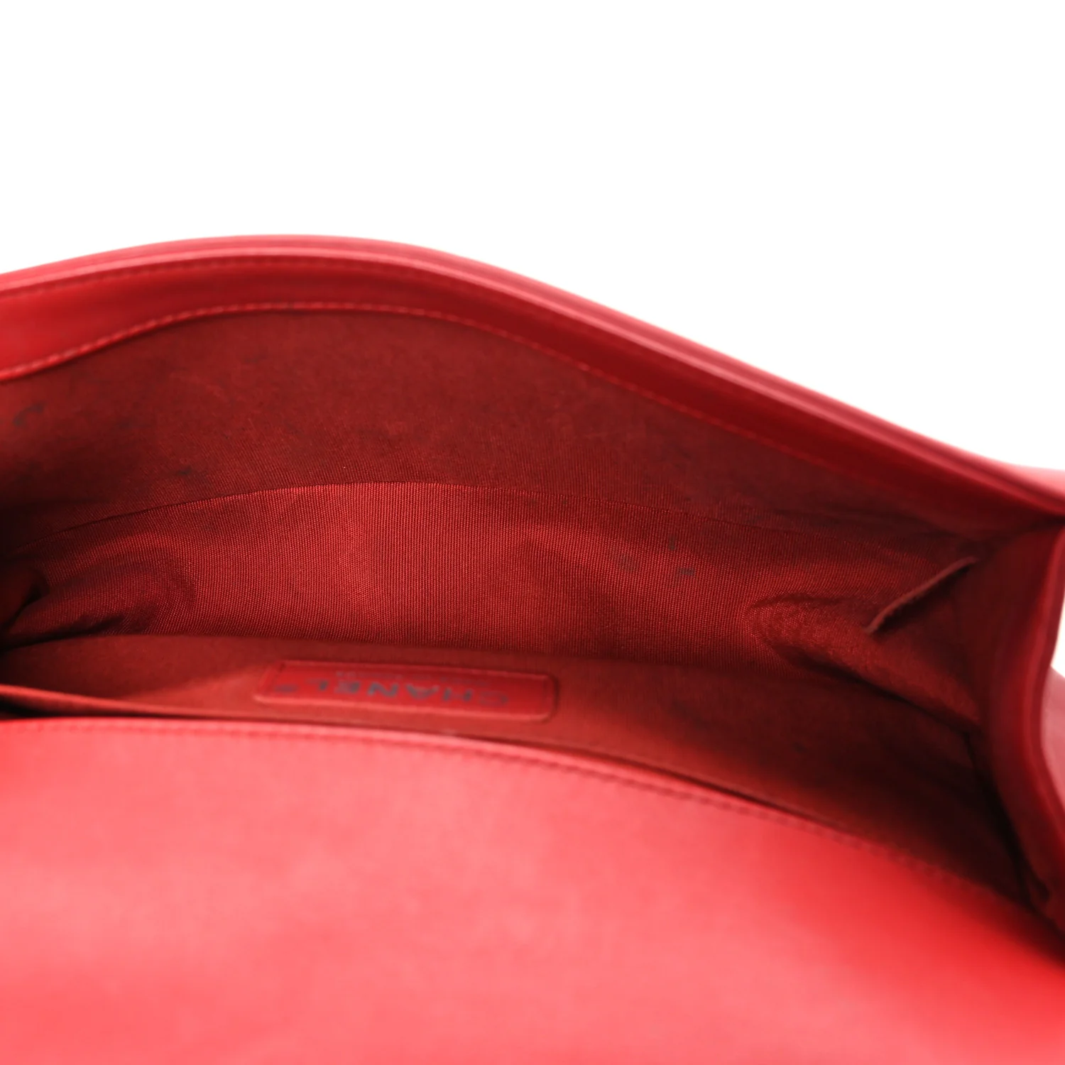 Lambskin Quilted Medium Boy Flap Red - Image 5