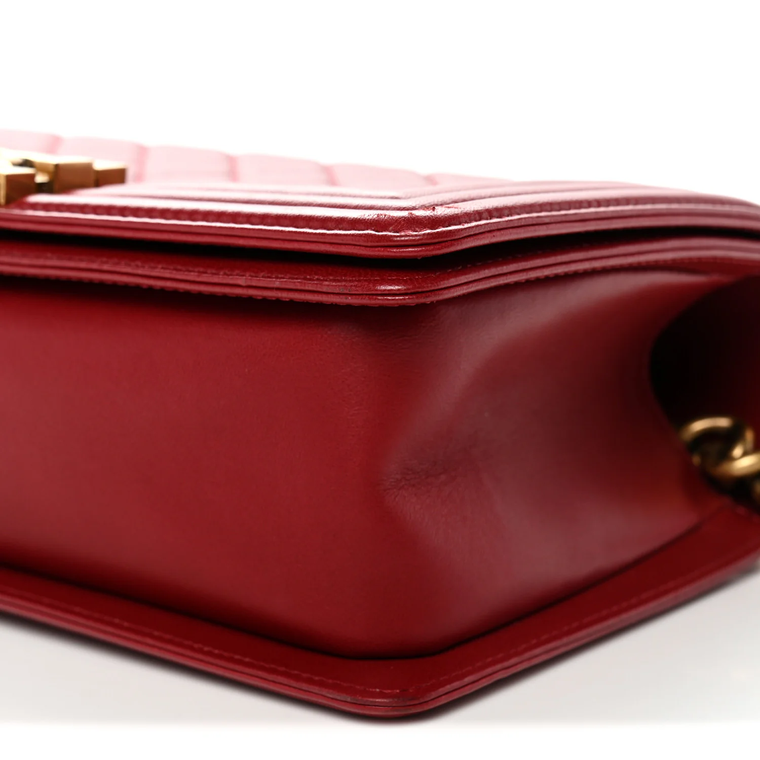 Lambskin Quilted Medium Boy Flap Red - Image 10