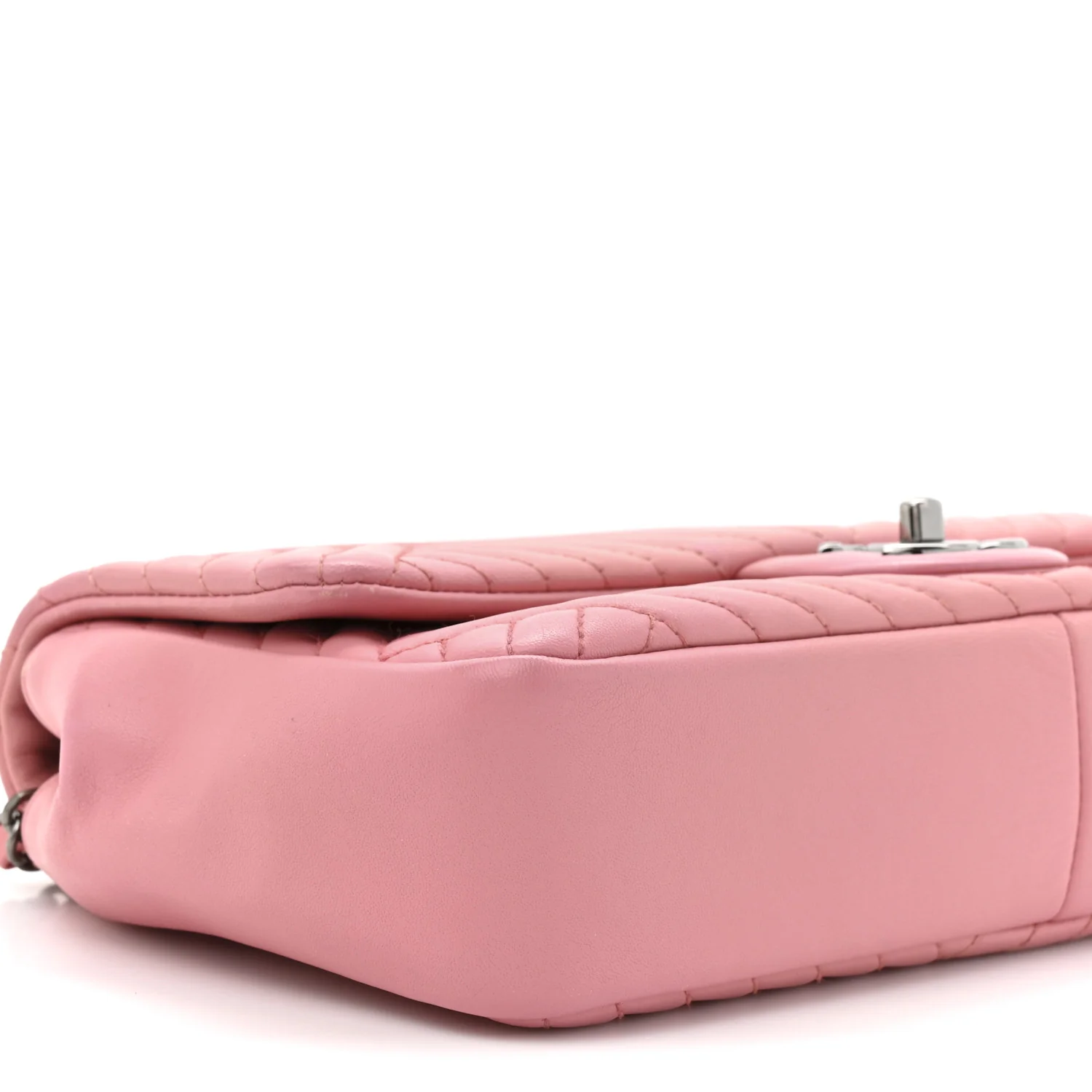 Lambskin Quilted Medium CC Crossing Flap Pink - Image 10