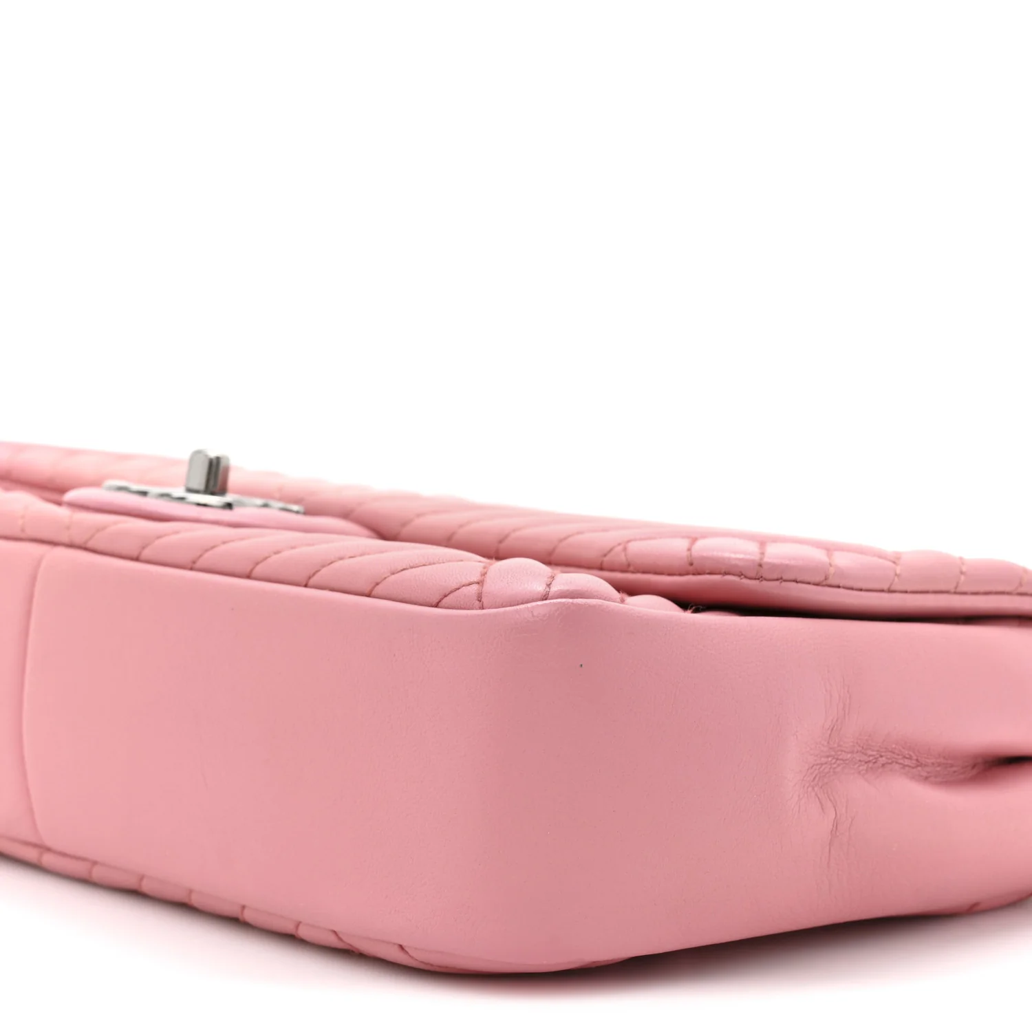 Lambskin Quilted Medium CC Crossing Flap Pink - Image 9