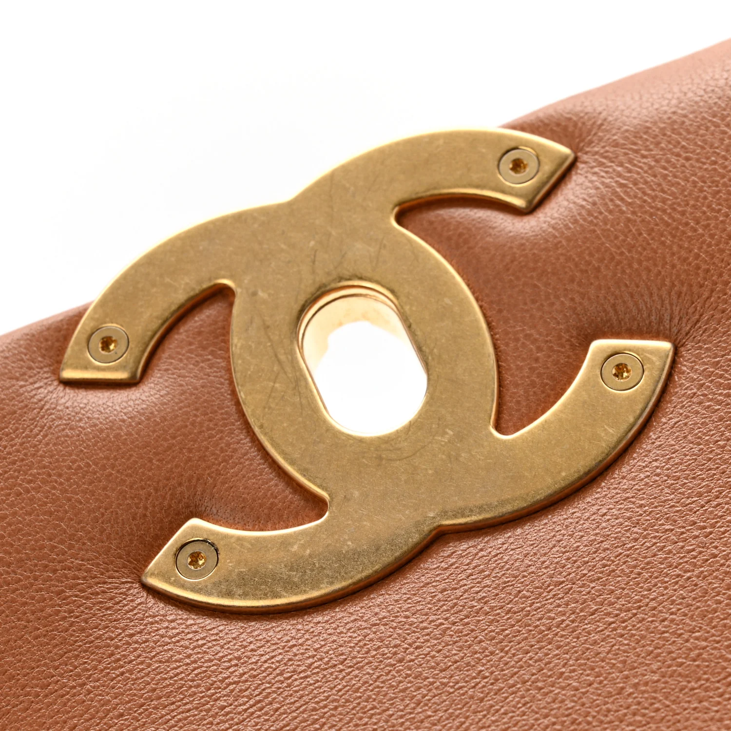 Lambskin Quilted Medium Chanel 19 Flap Brown - Image 15