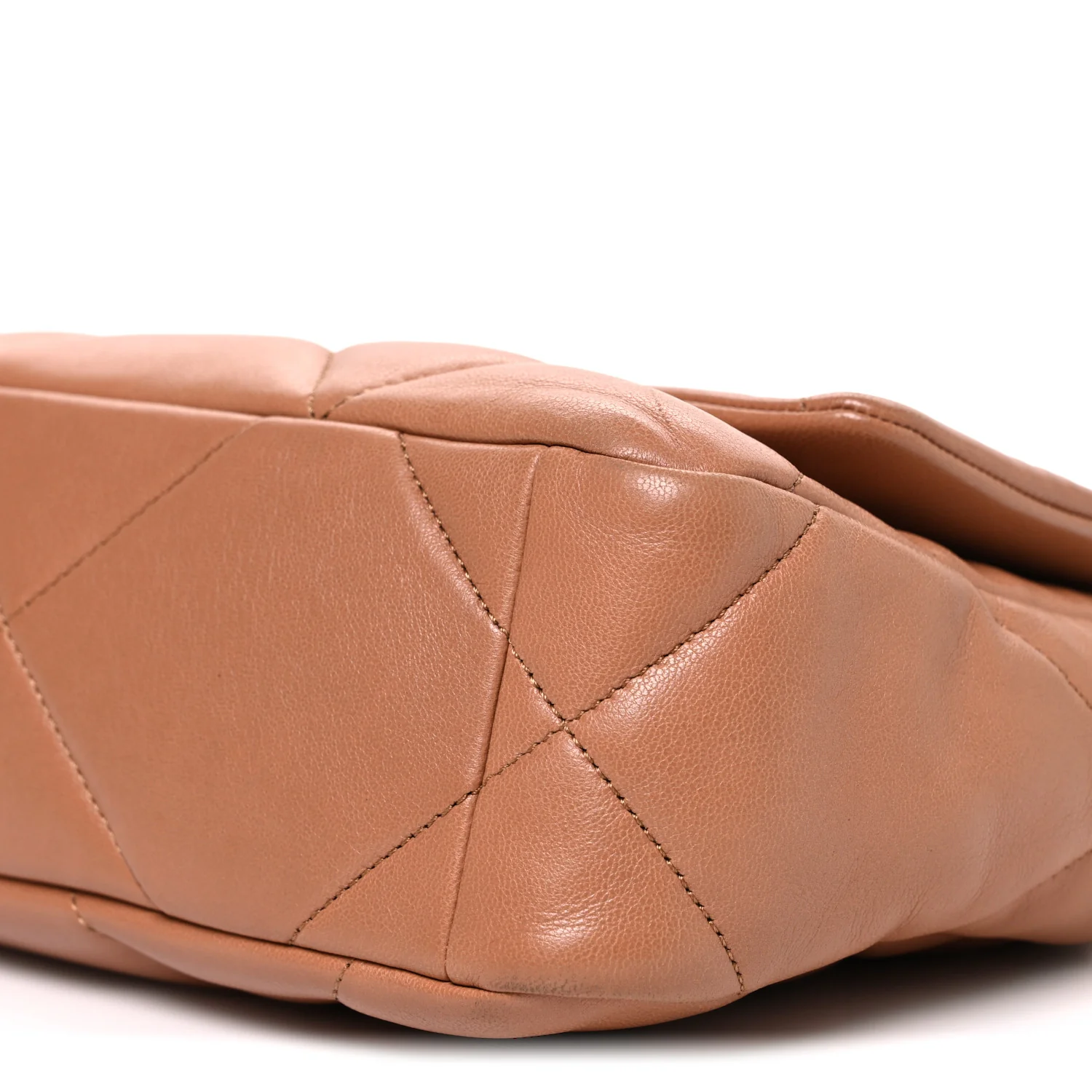Lambskin Quilted Medium Chanel 19 Flap Brown - Image 10