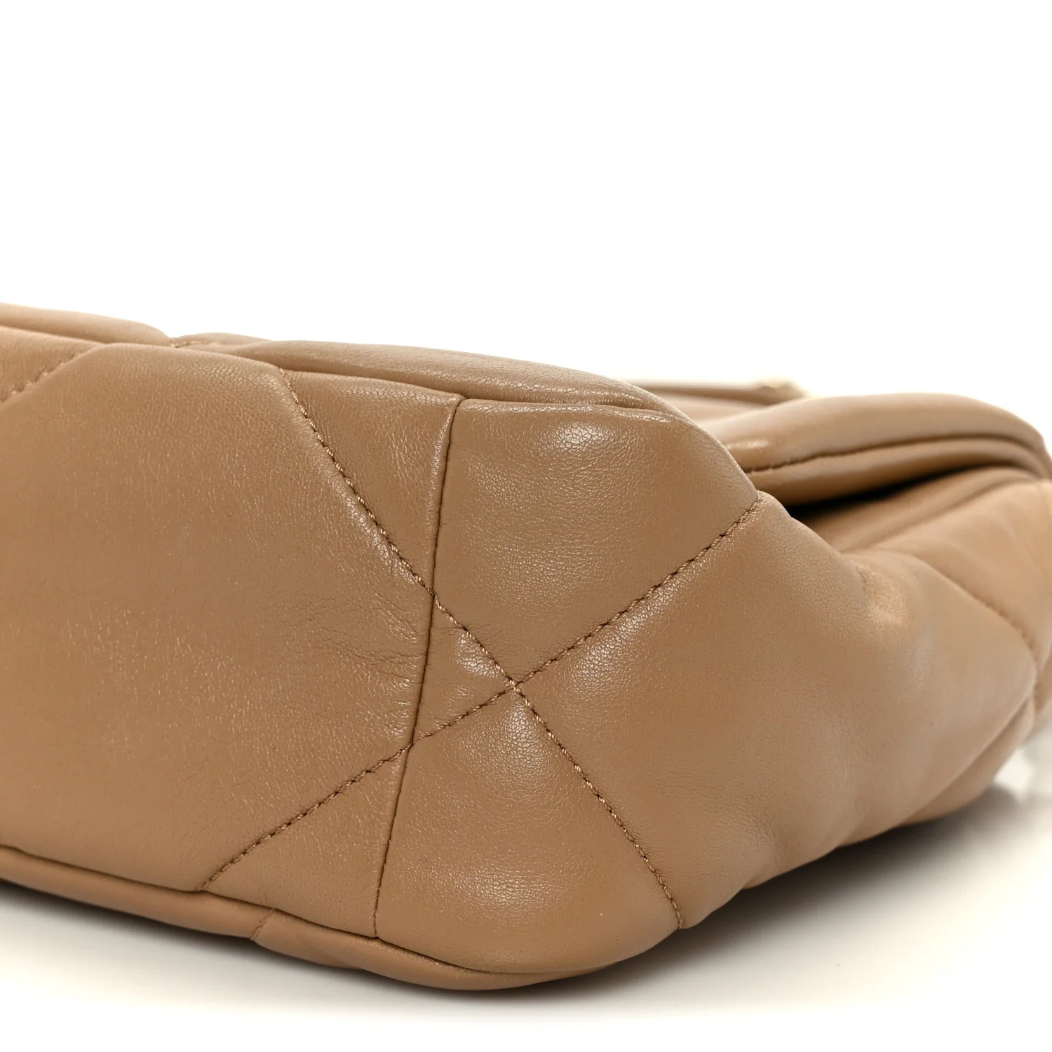 Lambskin Quilted Medium Chanel 19 Flap Dark Beige - Image 10