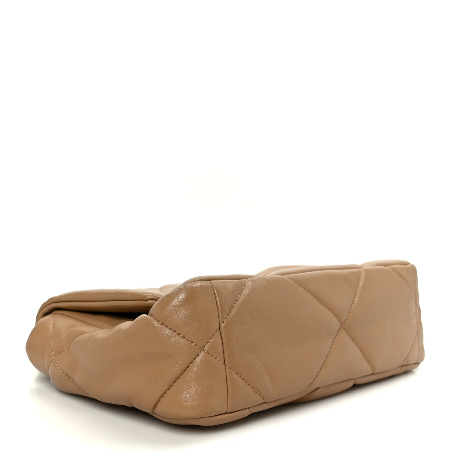 Lambskin Quilted Medium Chanel 19 Flap Dark Beige - Image 4