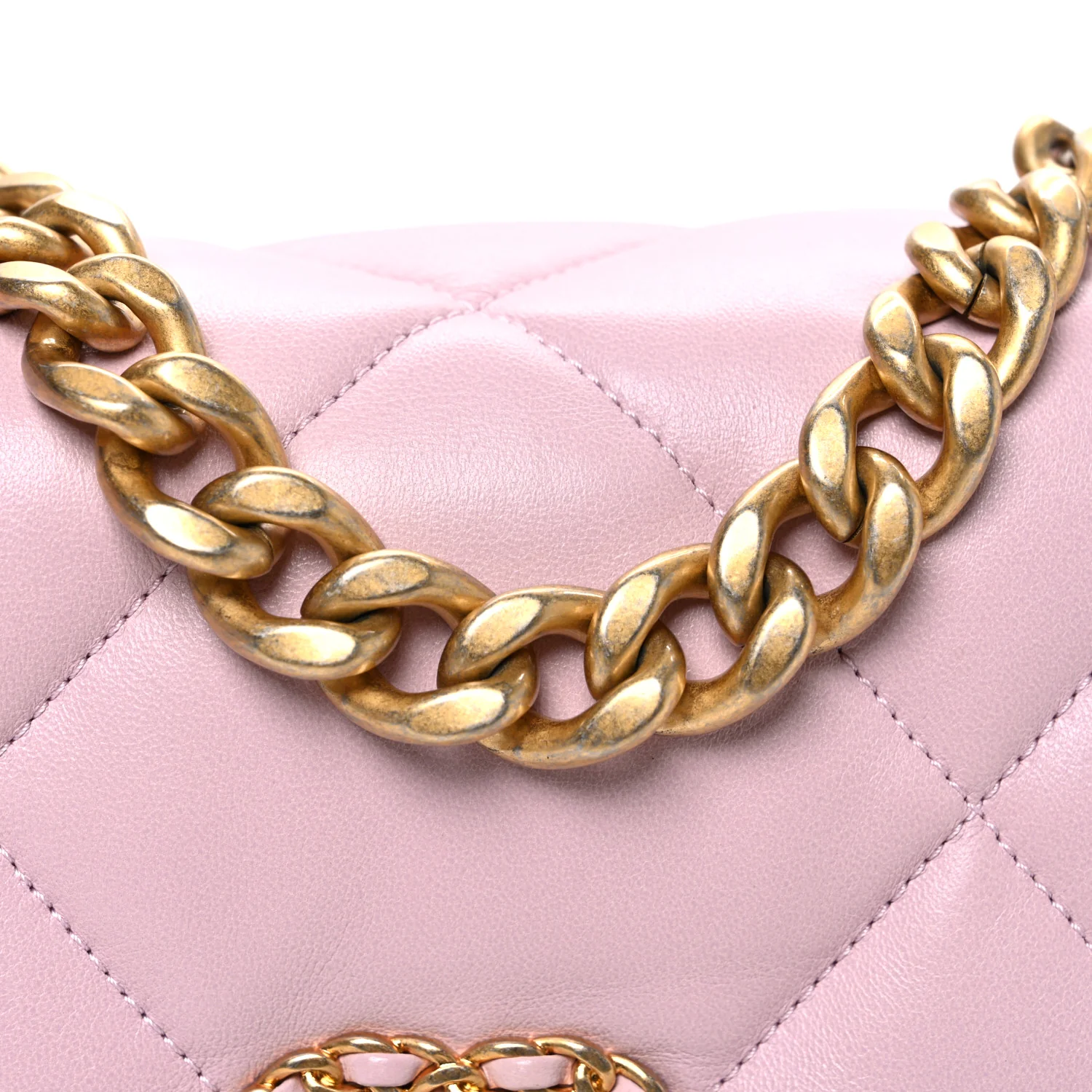 Lambskin Quilted Medium Chanel 19 Flap Light Pink - Image 8