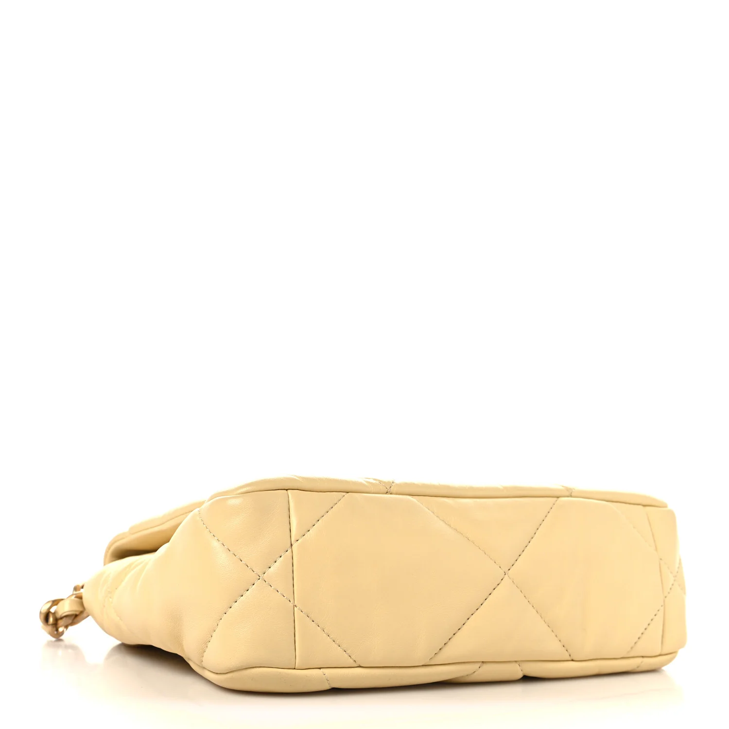 Lambskin Quilted Medium Chanel 19 Flap Yellow - Image 4