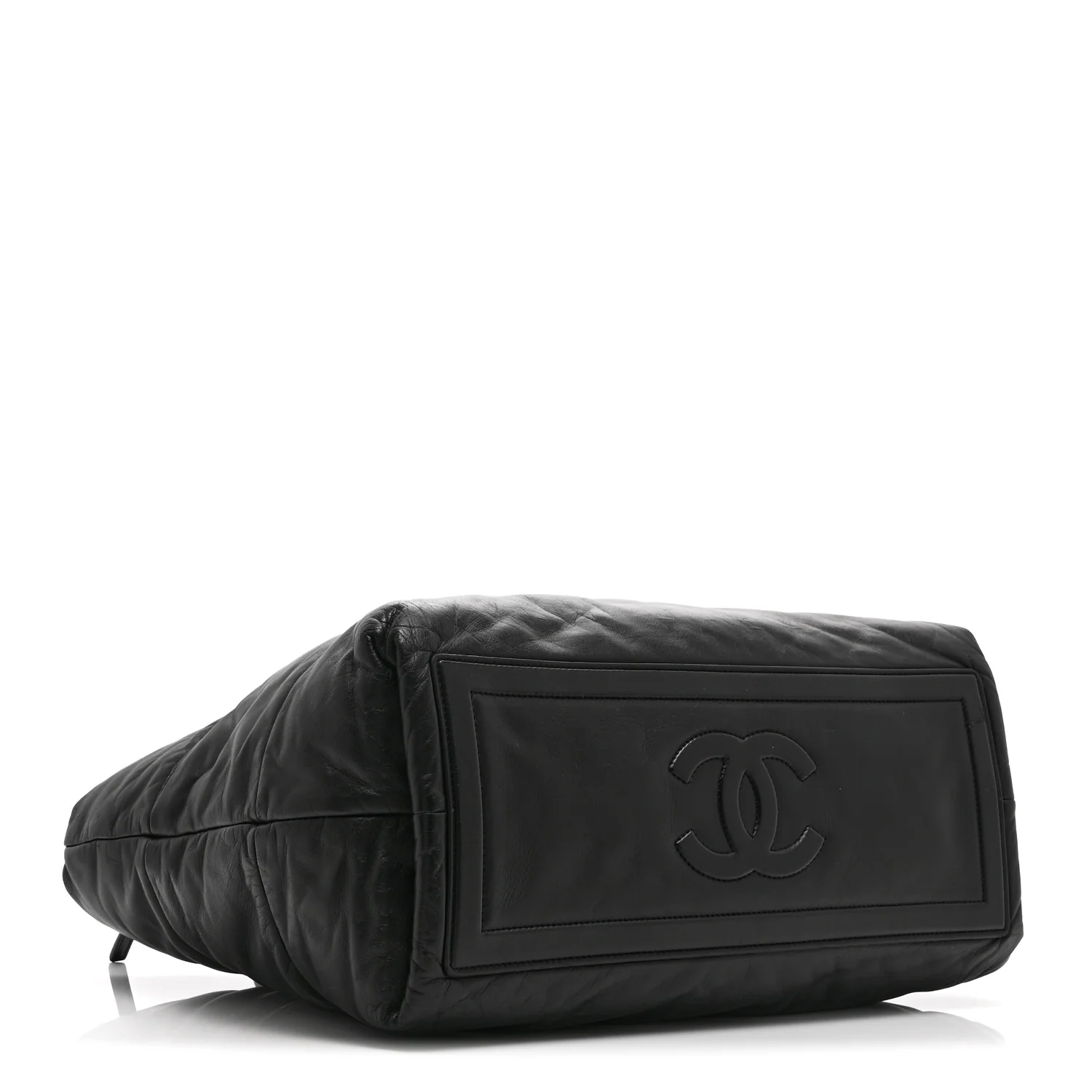 Lambskin Quilted Medium Coco Cocoon Reversible Tote Black - Image 4