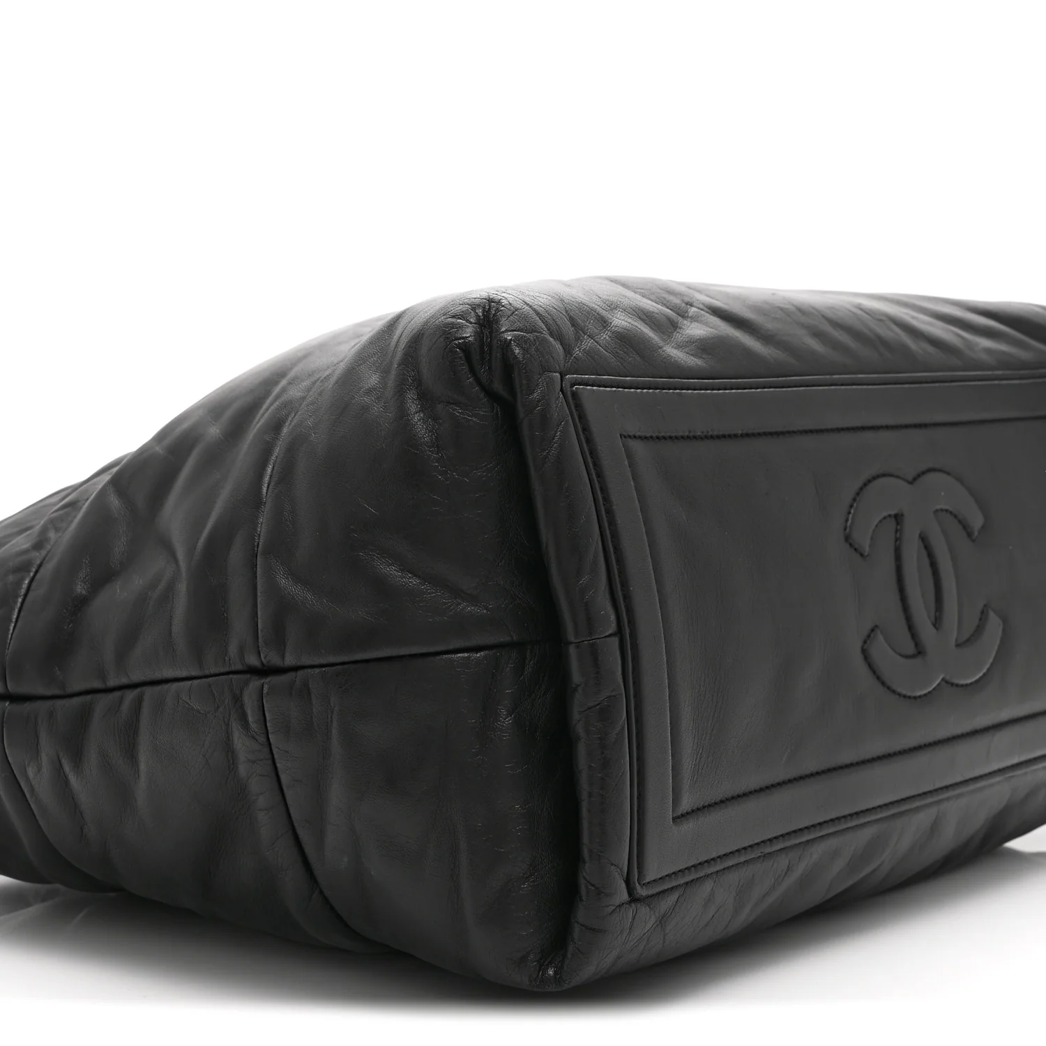 Lambskin Quilted Medium Coco Cocoon Reversible Tote Black - Image 9