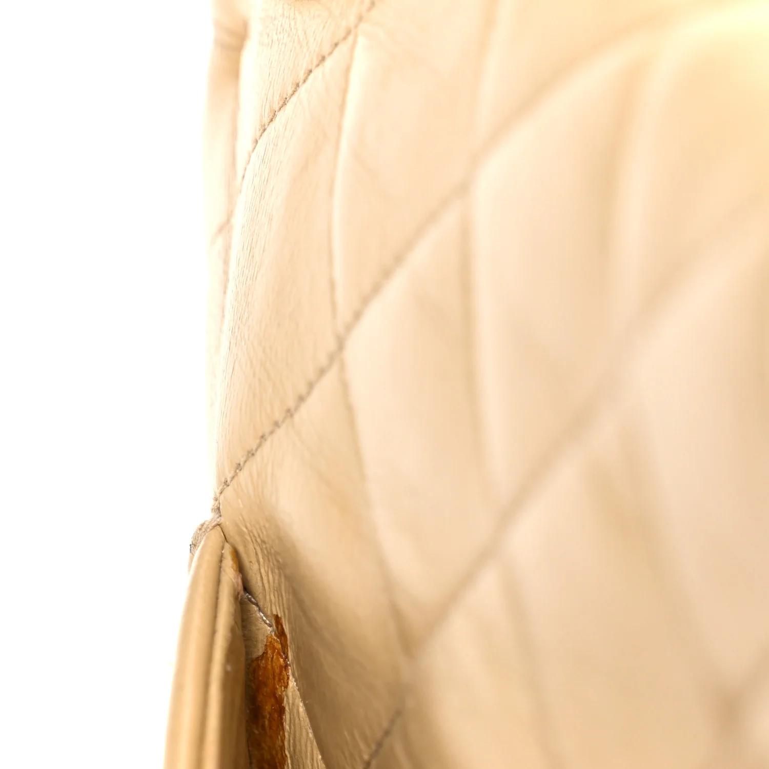 Lambskin Quilted Medium Double Flap Beige - Image 11