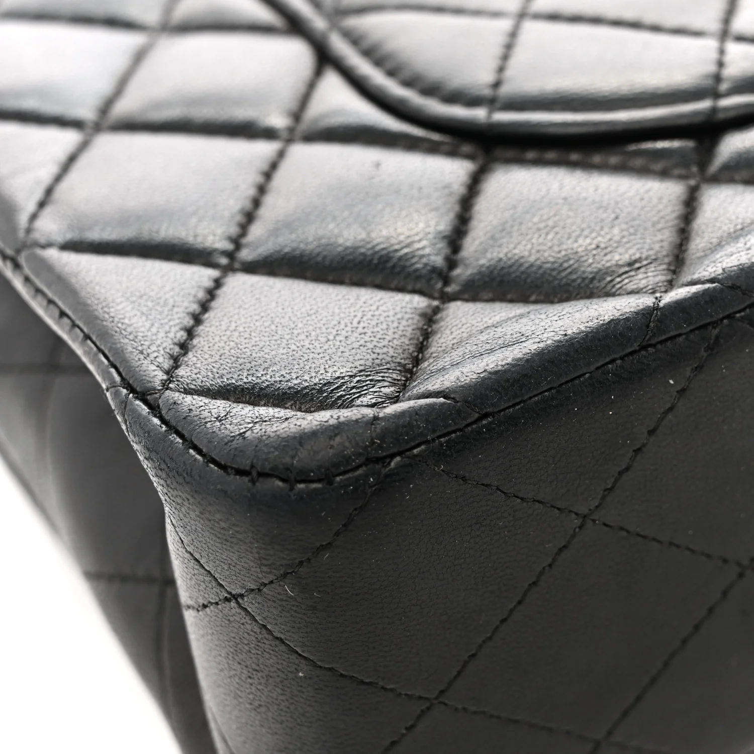 Lambskin Quilted Medium Double Flap Black - Image 14