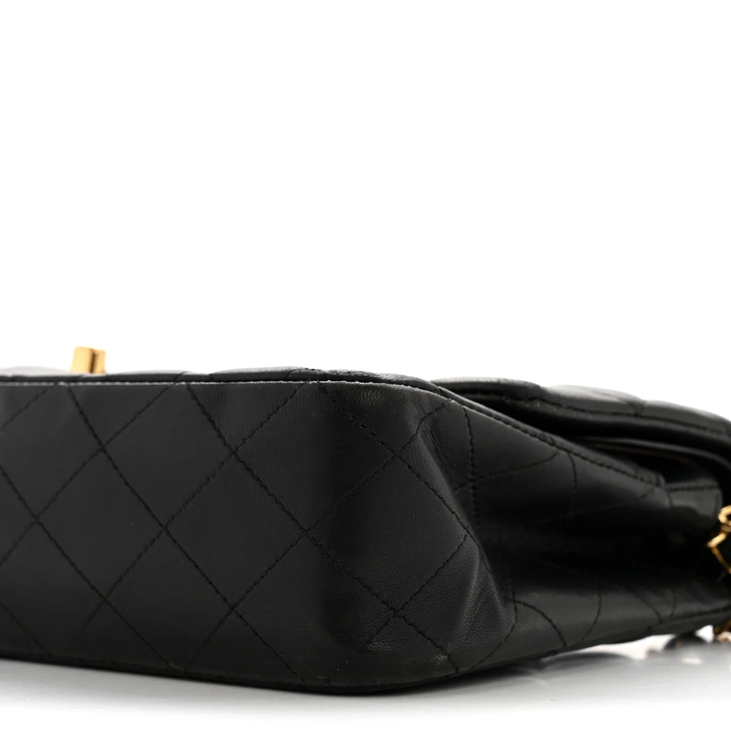 Lambskin Quilted Medium Double Flap Black - Image 10
