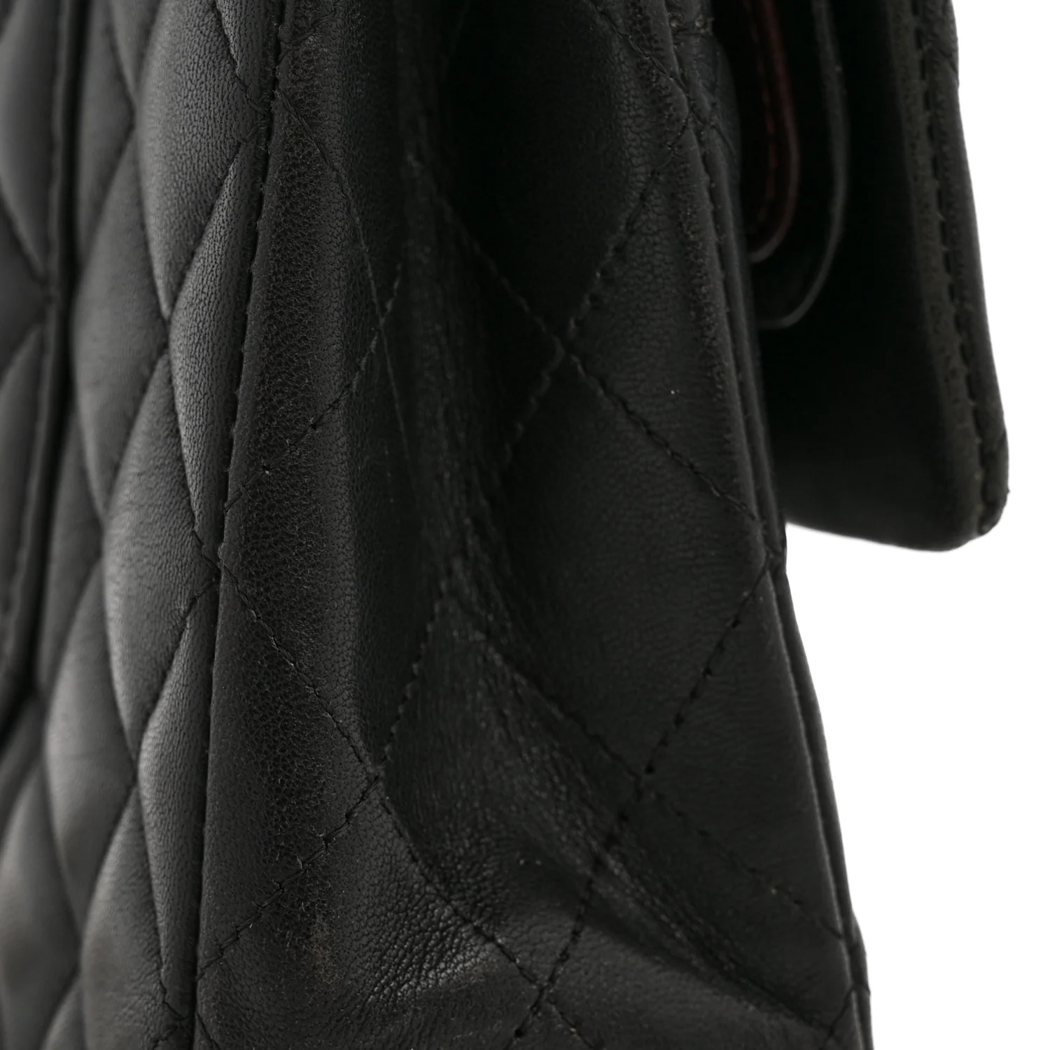 Lambskin Quilted Medium Double Flap Black - Image 15