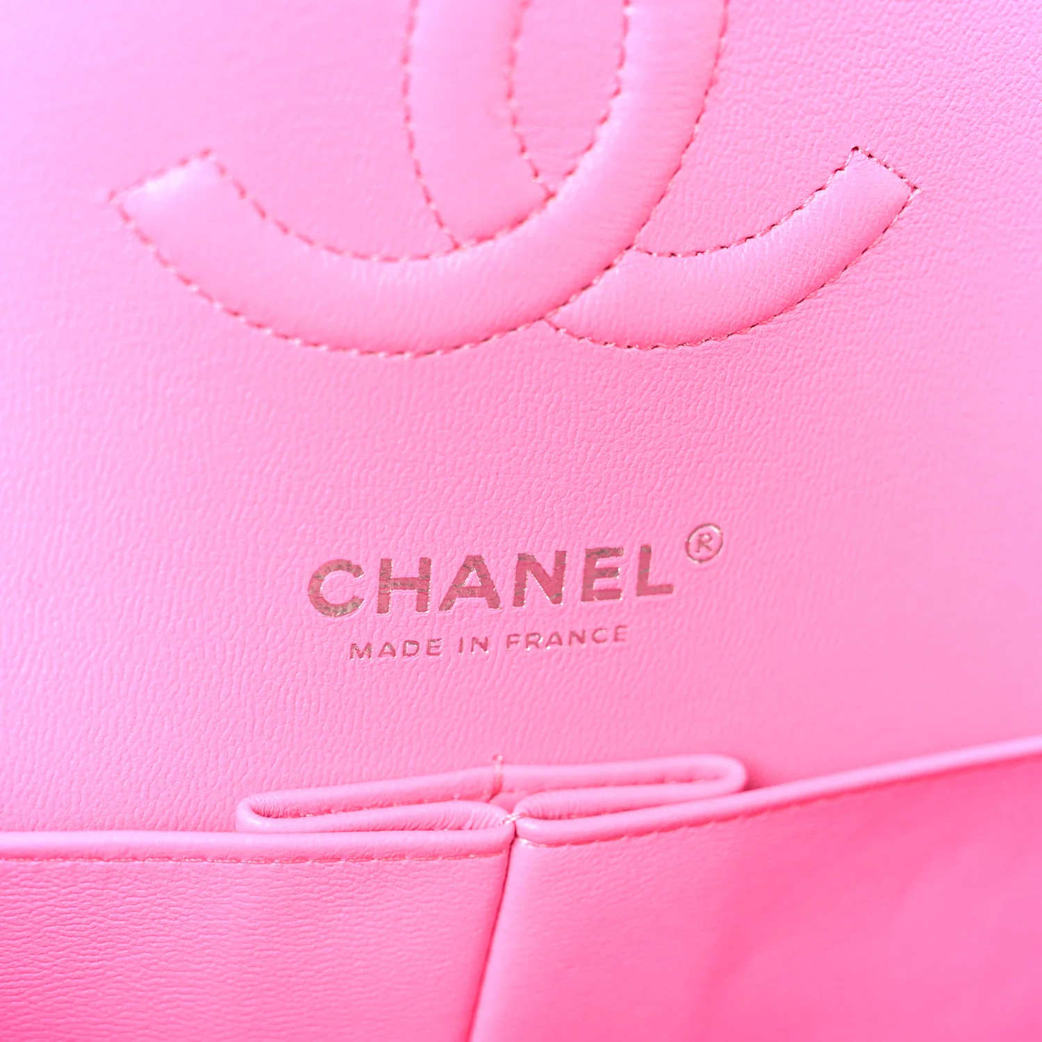 Lambskin Quilted Medium Double Flap Pink - Image 6