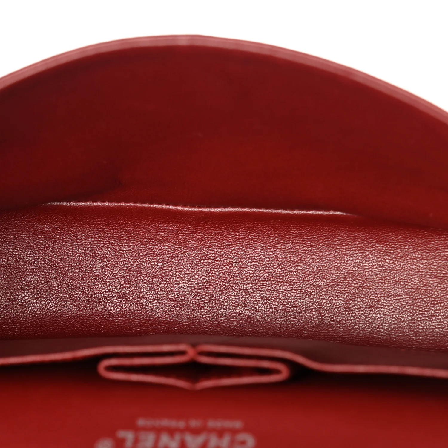 Lambskin Quilted Medium Double Flap Red - Image 5