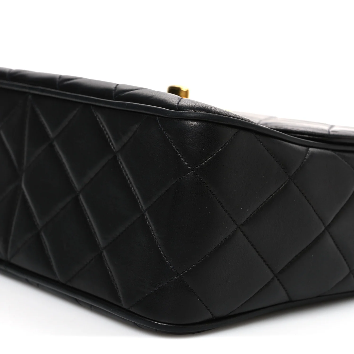 Lambskin Quilted Medium Single Flap Black - Image 11