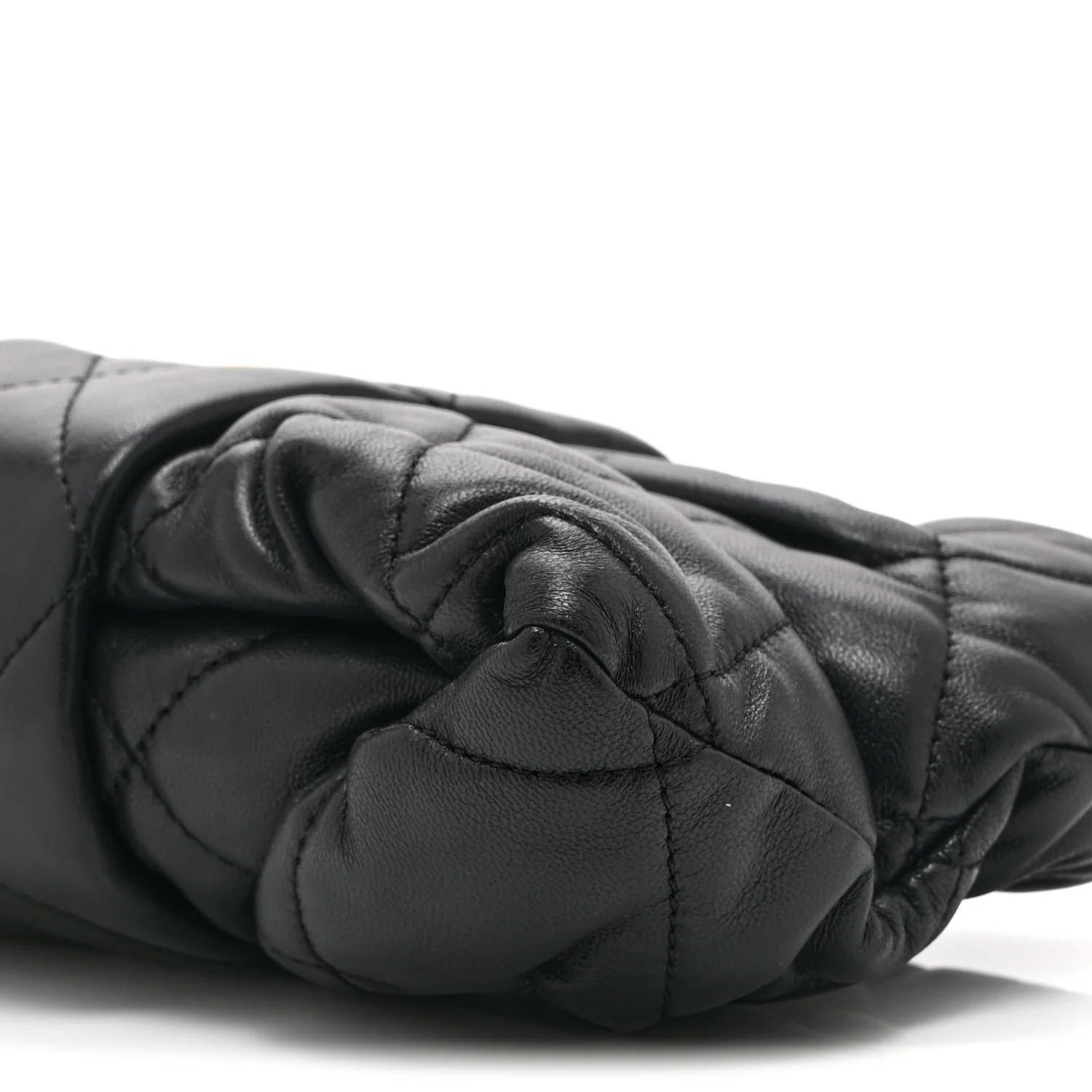 Lambskin Quilted Mini Bow Bag Black - Image 10
