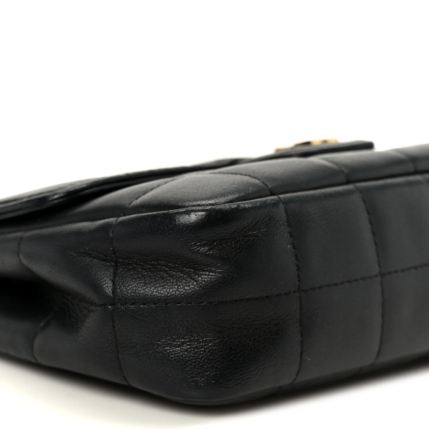 Lambskin Quilted Mini Chocolate Bar Flap Black - Image 9