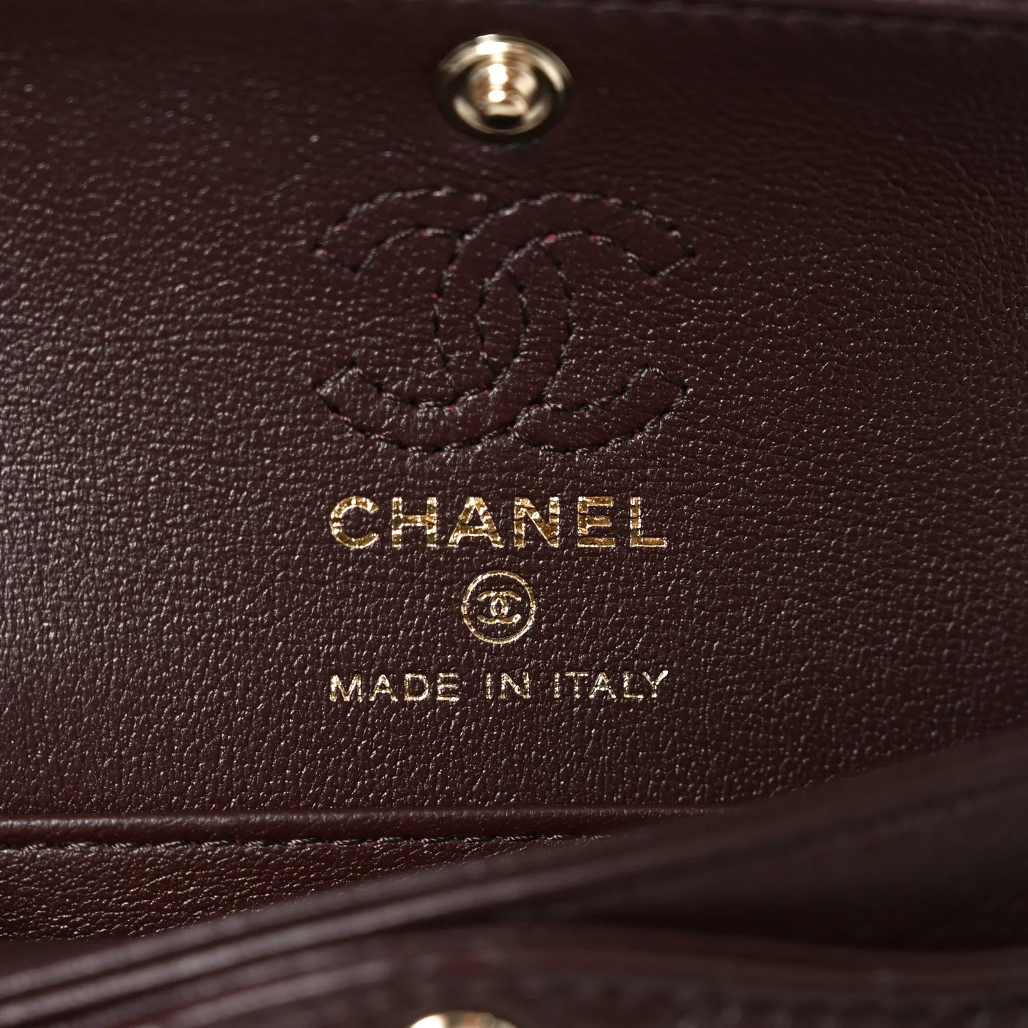 Lambskin Quilted Mini Double Flap With Hook Dark Brown - Image 6