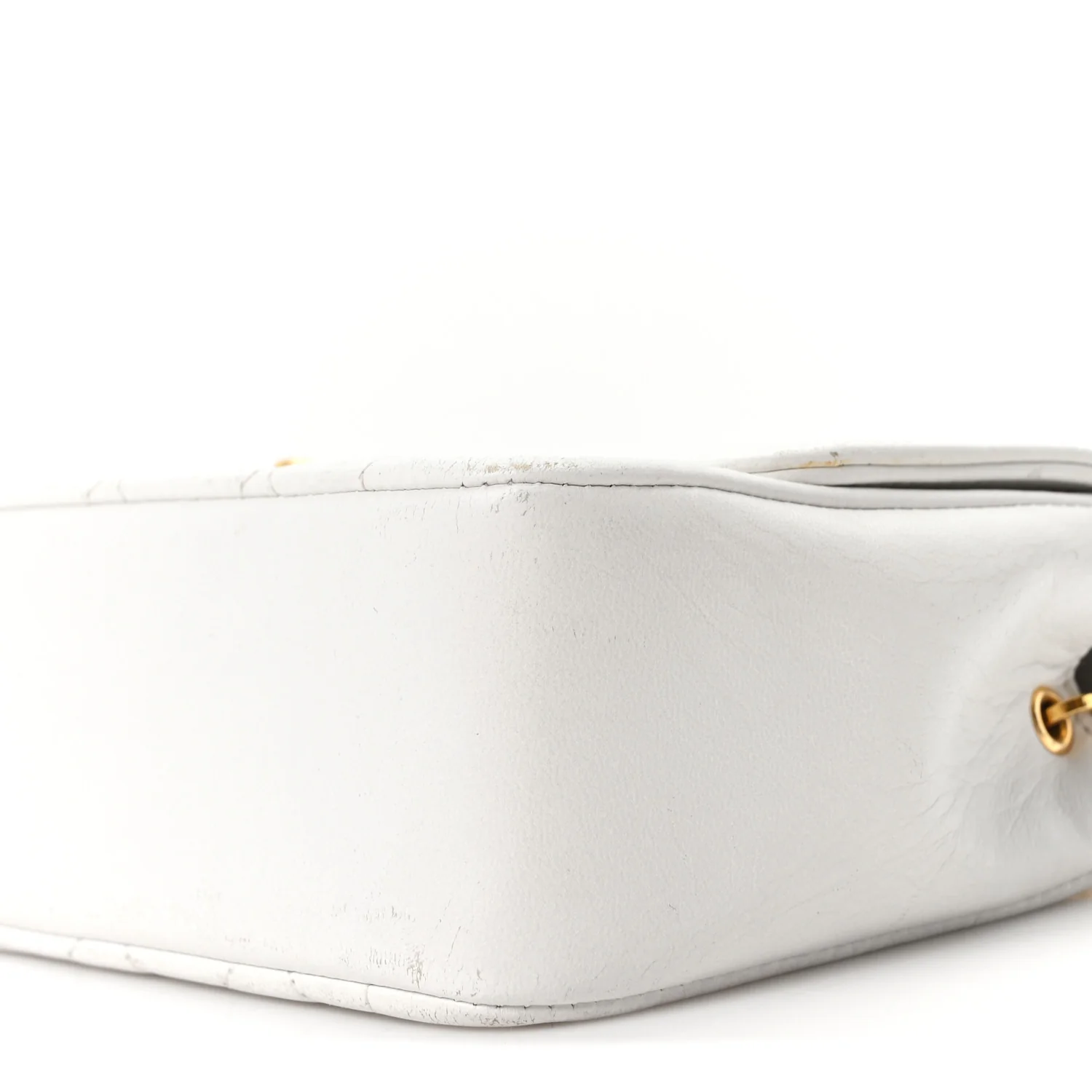 Lambskin Quilted Mini Flap Bag White - Image 10