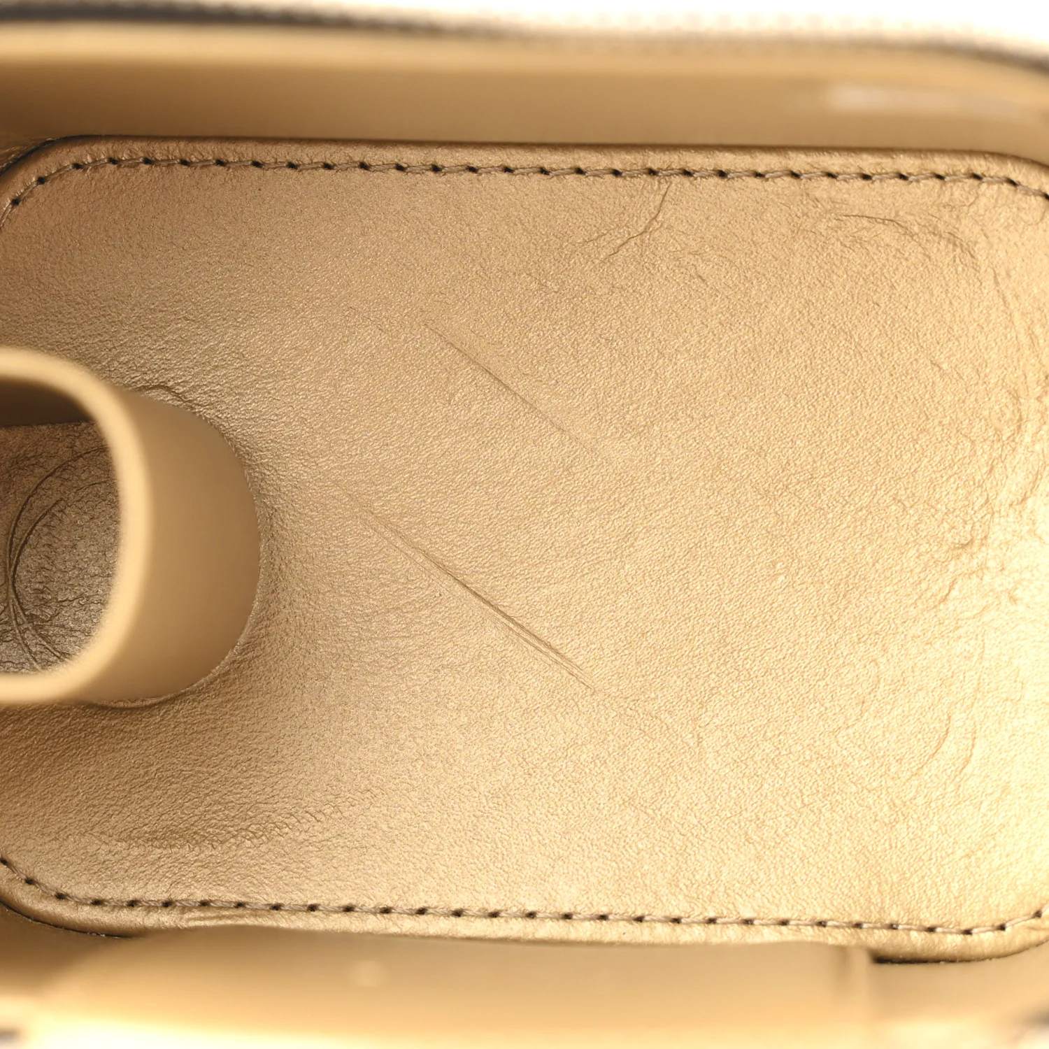 Lambskin Quilted Mini Pearl Crush Vanity Case With Chain Black - Image 5
