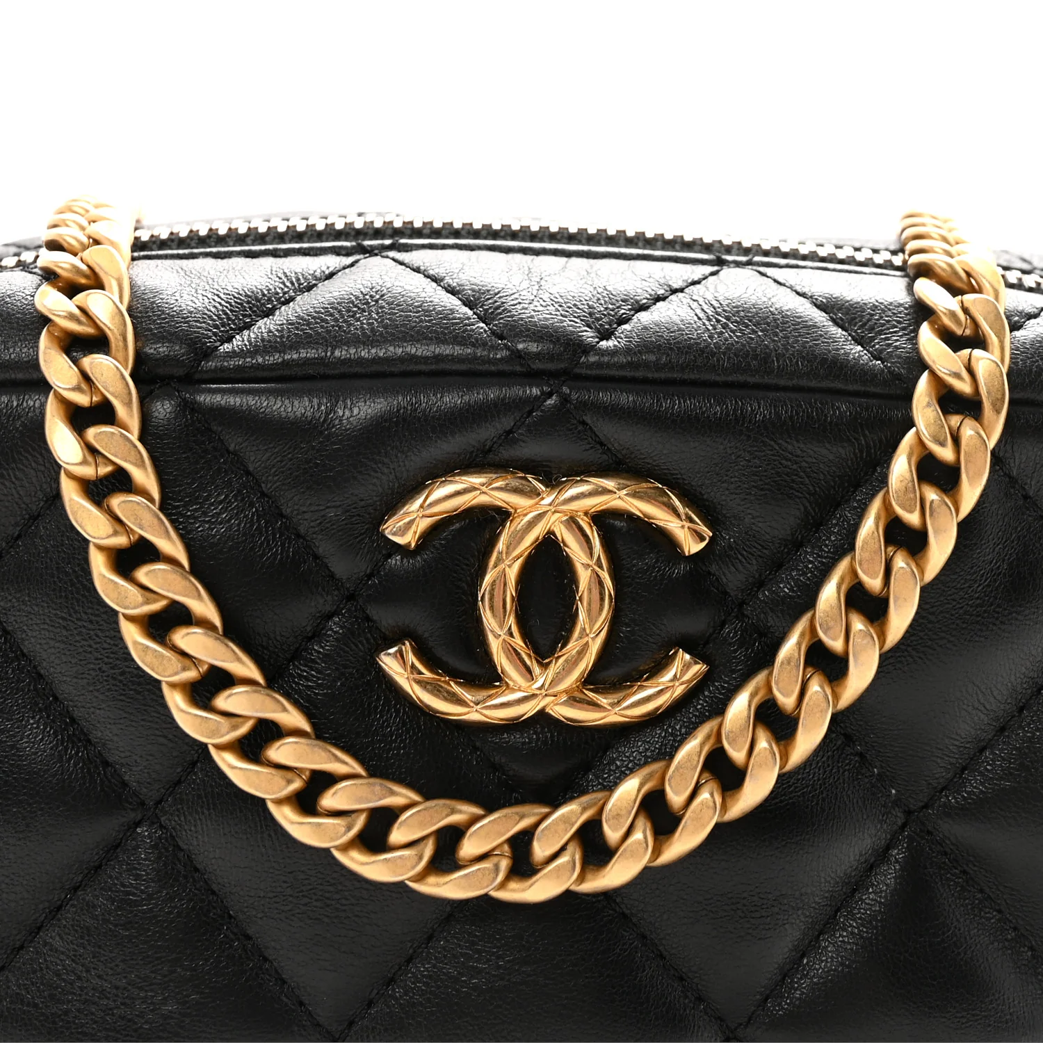 Lambskin Quilted Mini Pillow Crush Camera Case Black - Image 8