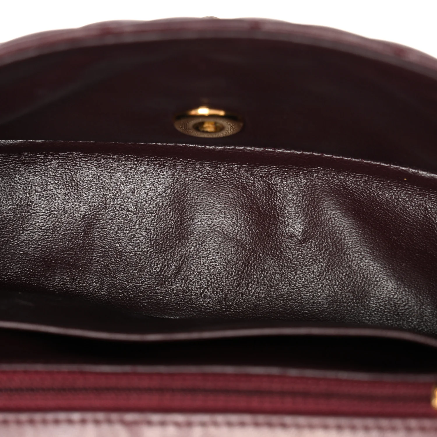 Lambskin Quilted Mini Rectangular Flap Burgundy - Image 5