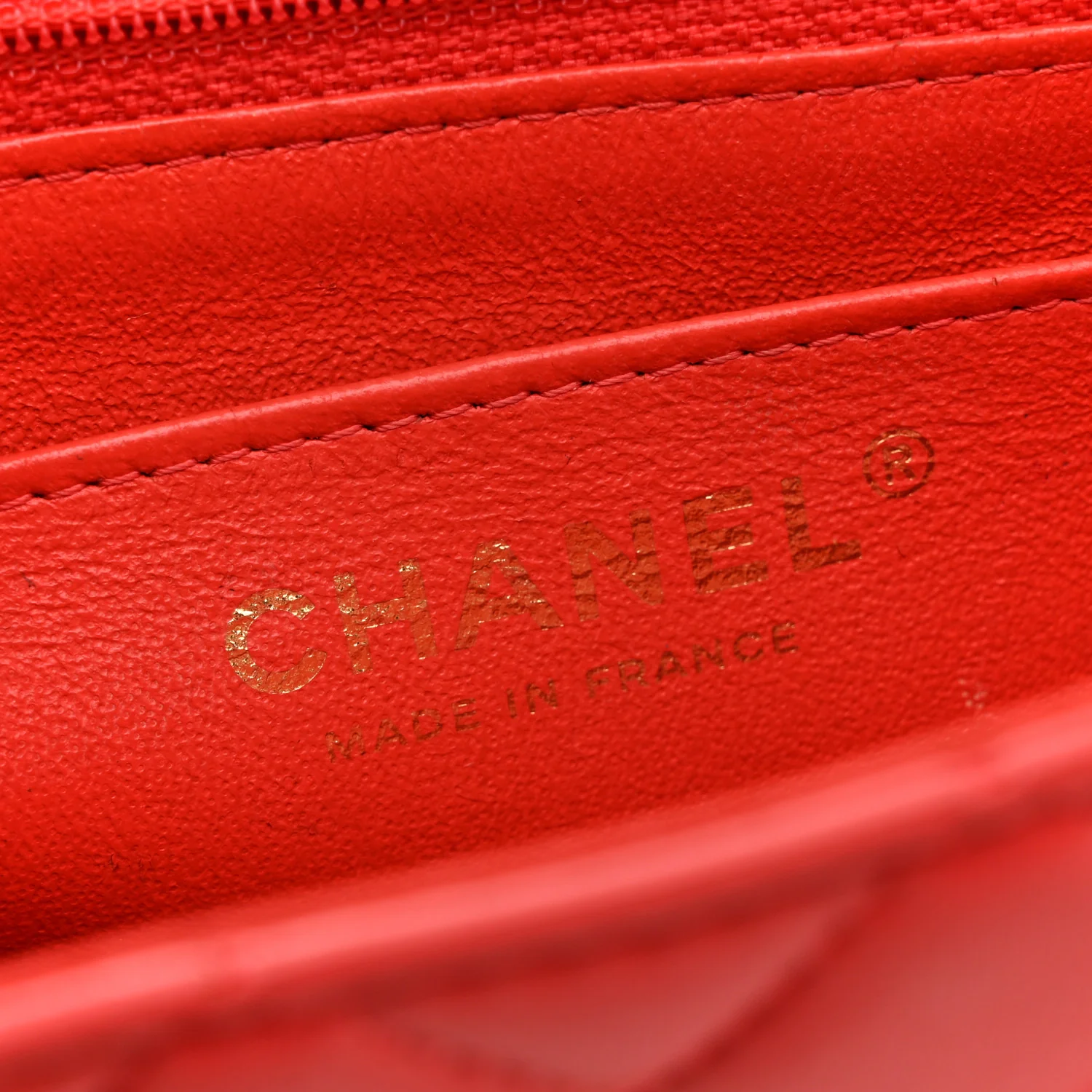 Lambskin Quilted Mini Rectangular Flap Coral - Image 6