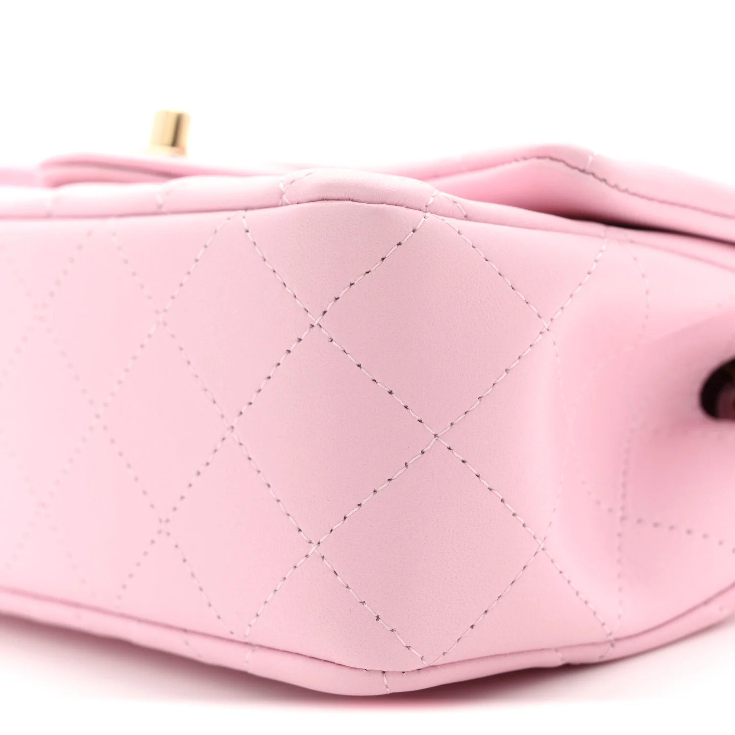 Lambskin Quilted Mini Rectangular Flap Pink - Image 10