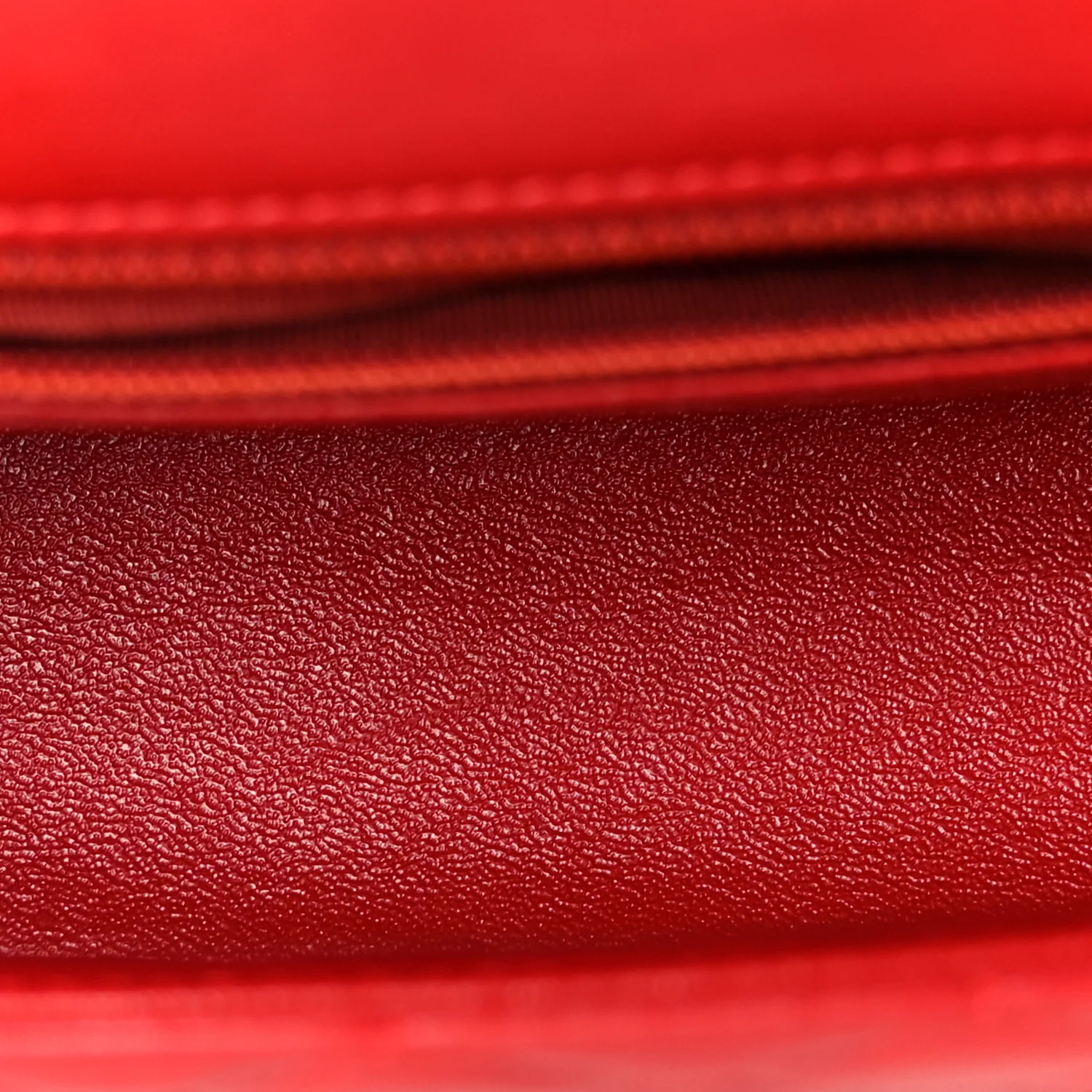 Lambskin Quilted Mini Rectangular Flap Red - Image 5