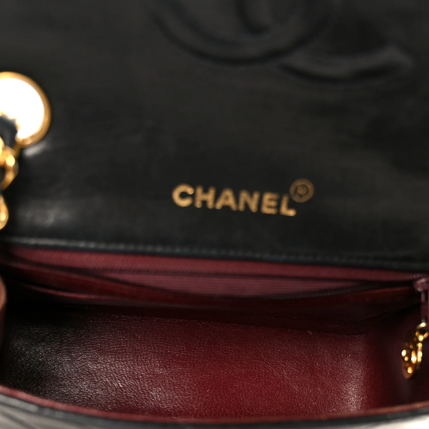 Lambskin Quilted Mini Square Flap Bag Black - Image 5