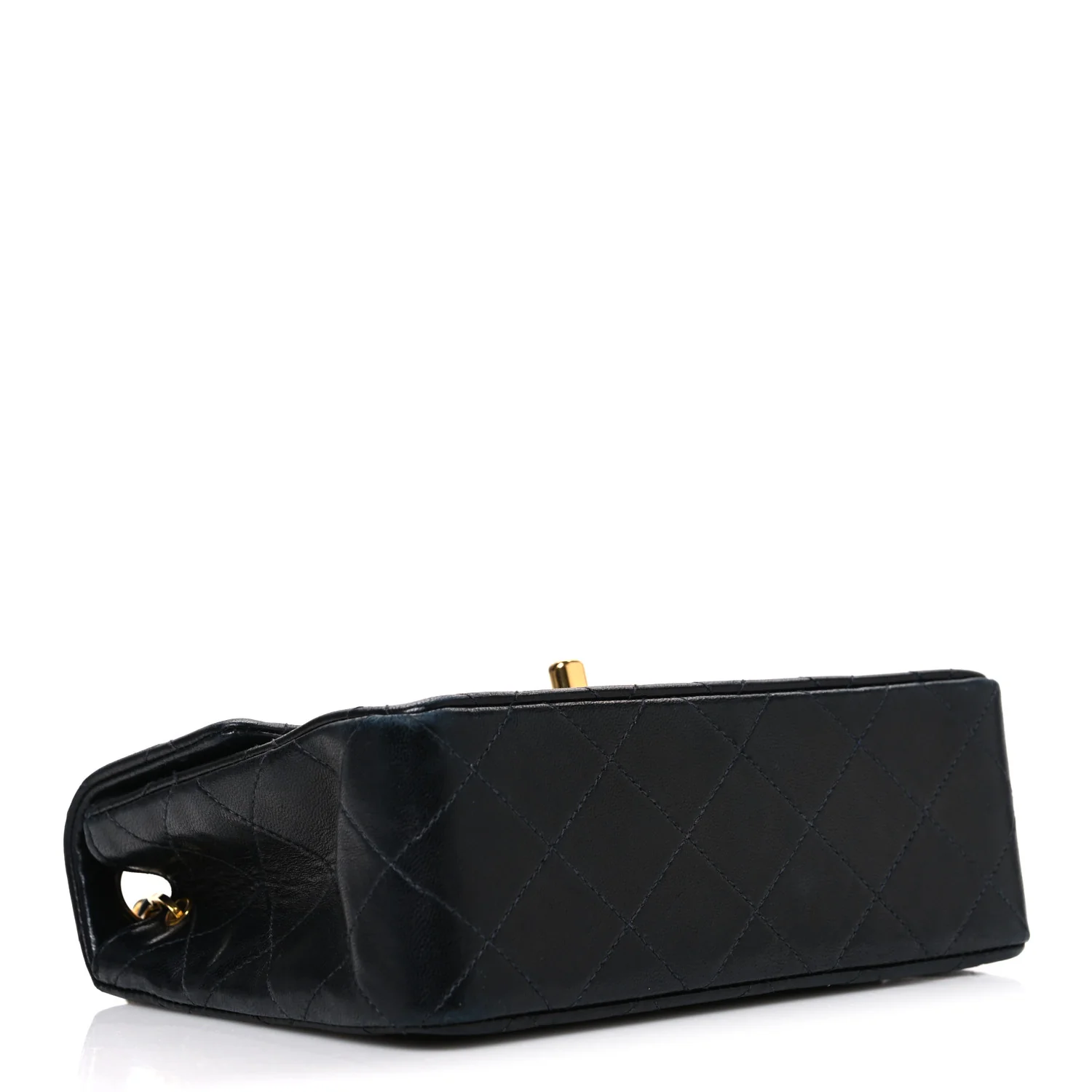 Lambskin Quilted Mini Square Flap Black - Image 4