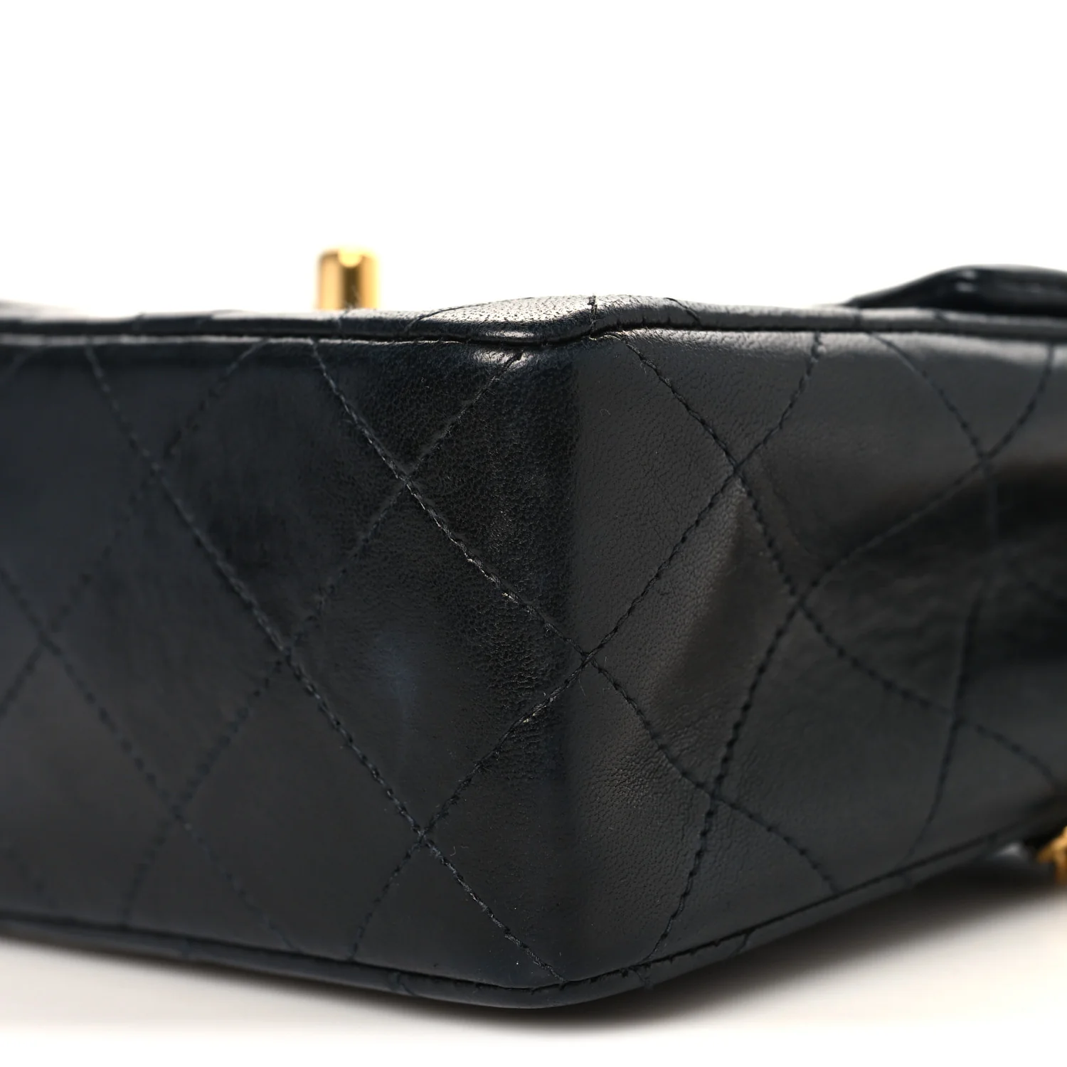Lambskin Quilted Mini Square Flap Black - Image 10