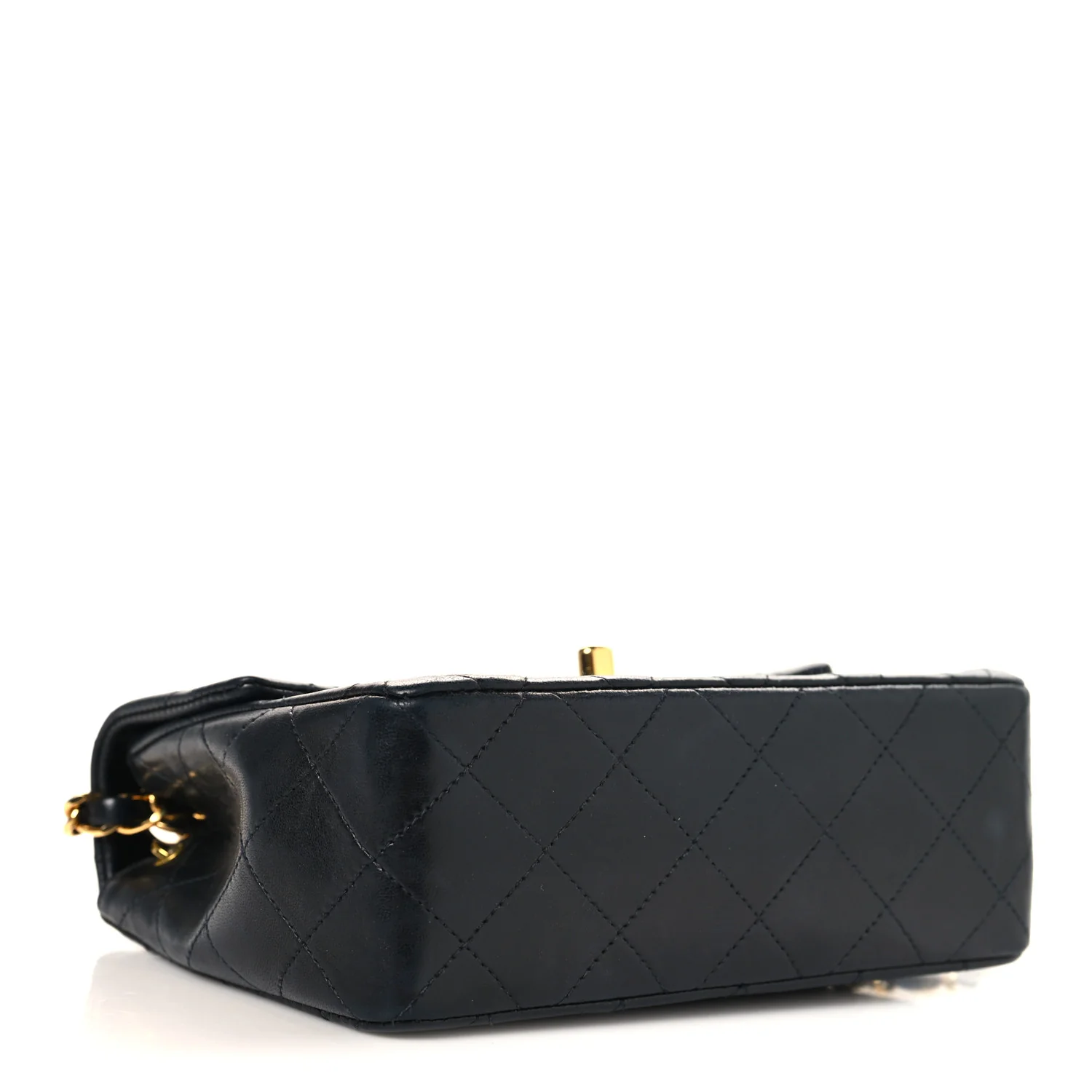 Lambskin Quilted Mini Square Flap Black - Image 4
