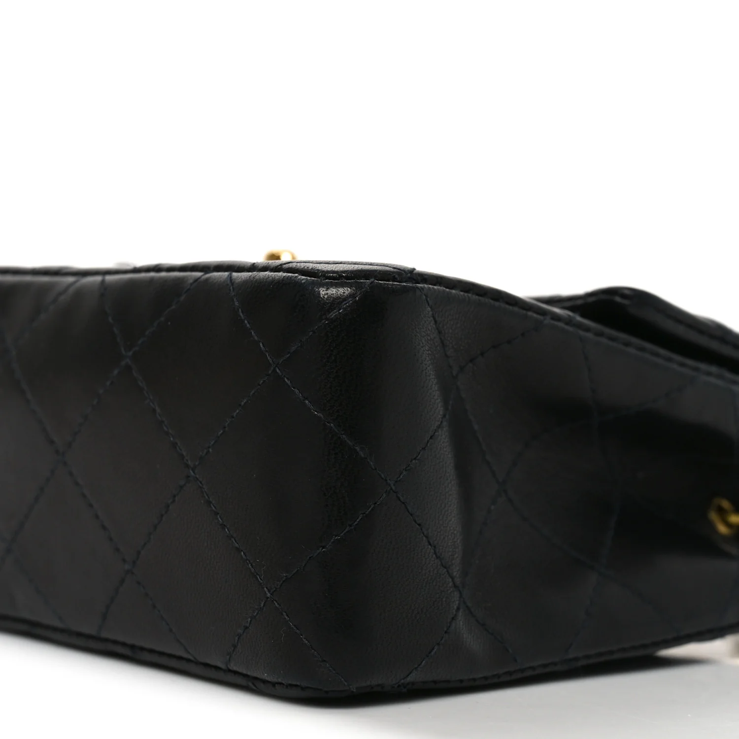 Lambskin Quilted Mini Square Flap Black - Image 10