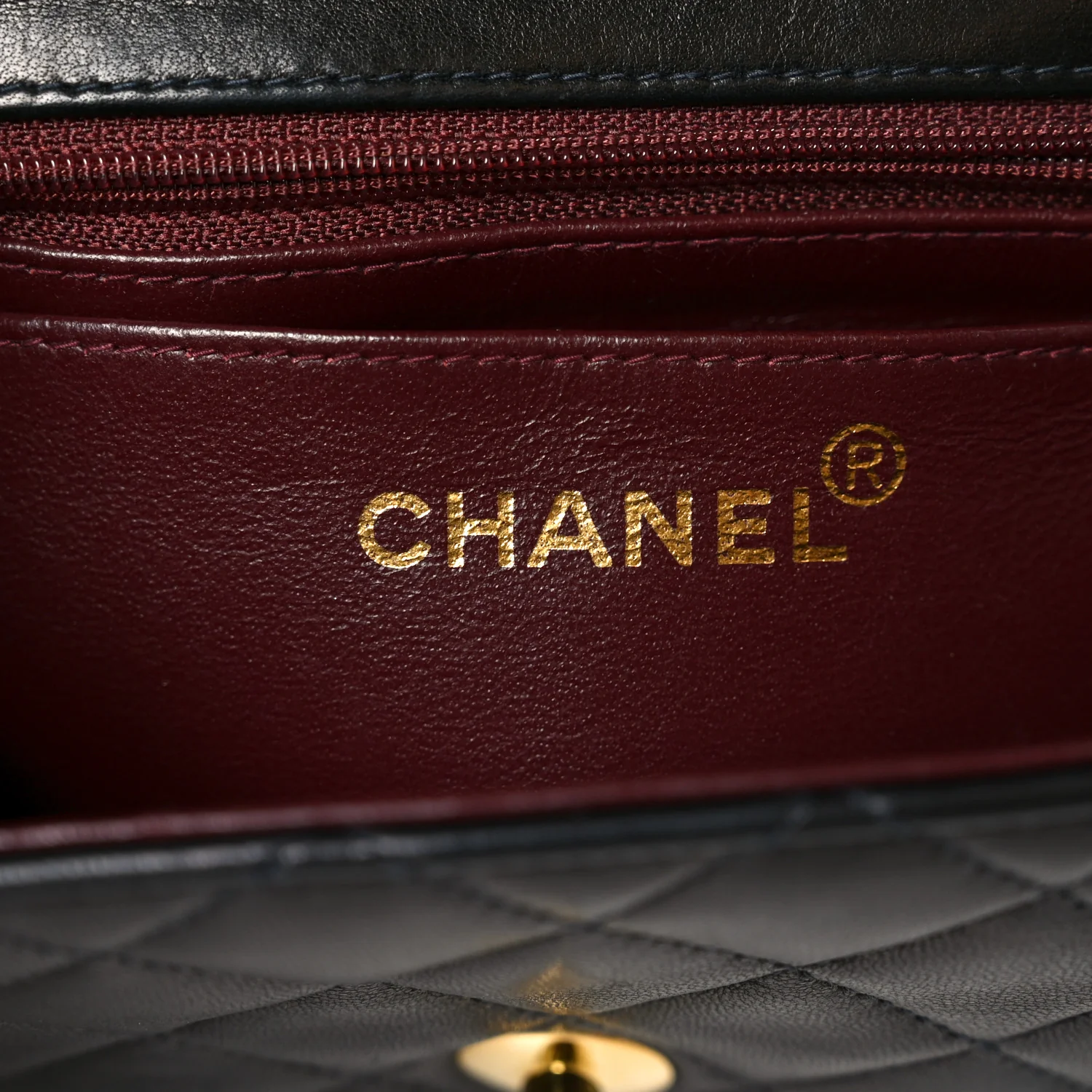 Lambskin Quilted Mini Square Flap Black - Image 6
