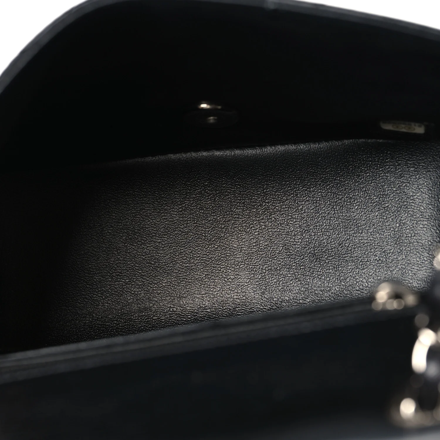 Lambskin Quilted Mini Square Flap Black - Image 5
