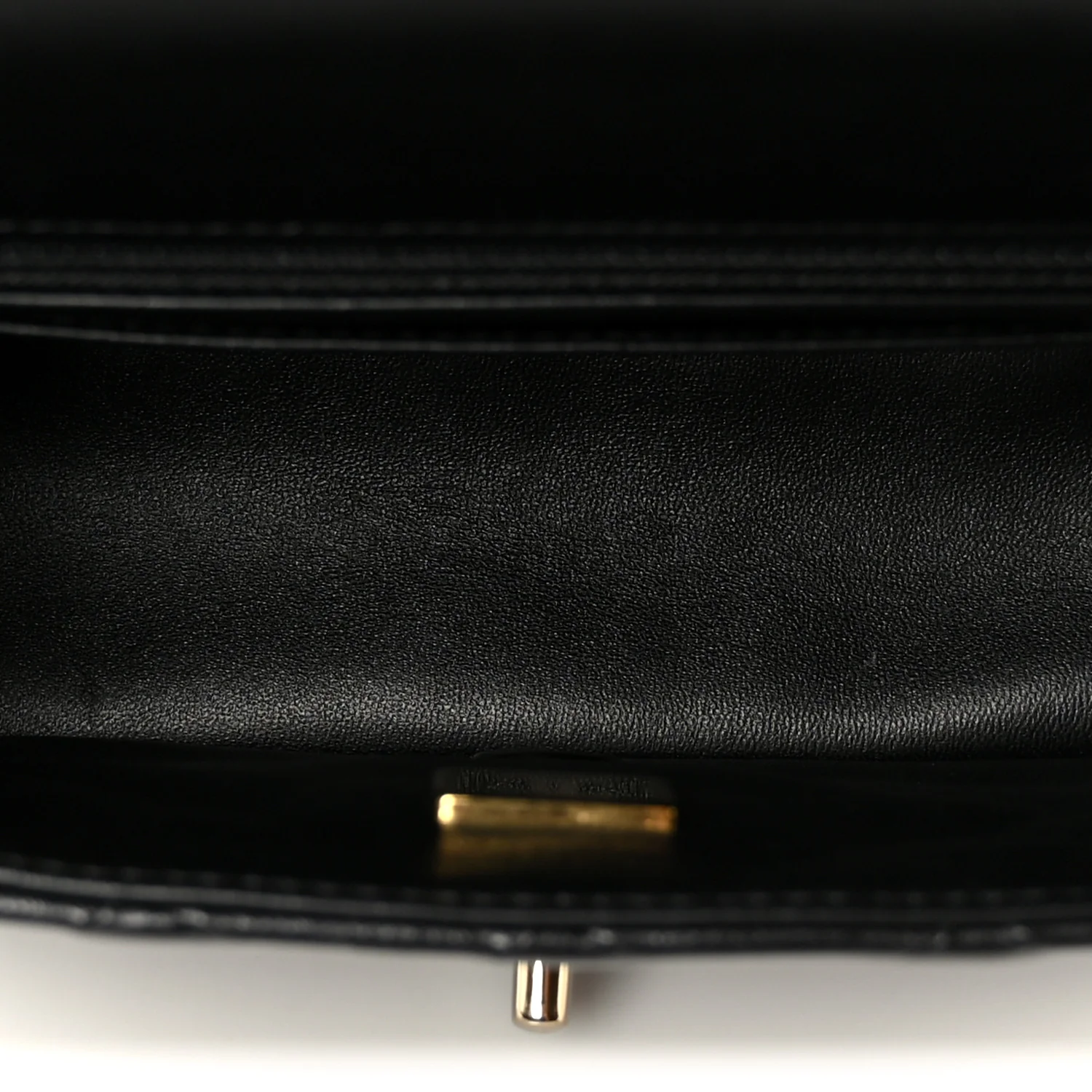 Lambskin Quilted Mini Square Flap Black - Image 4