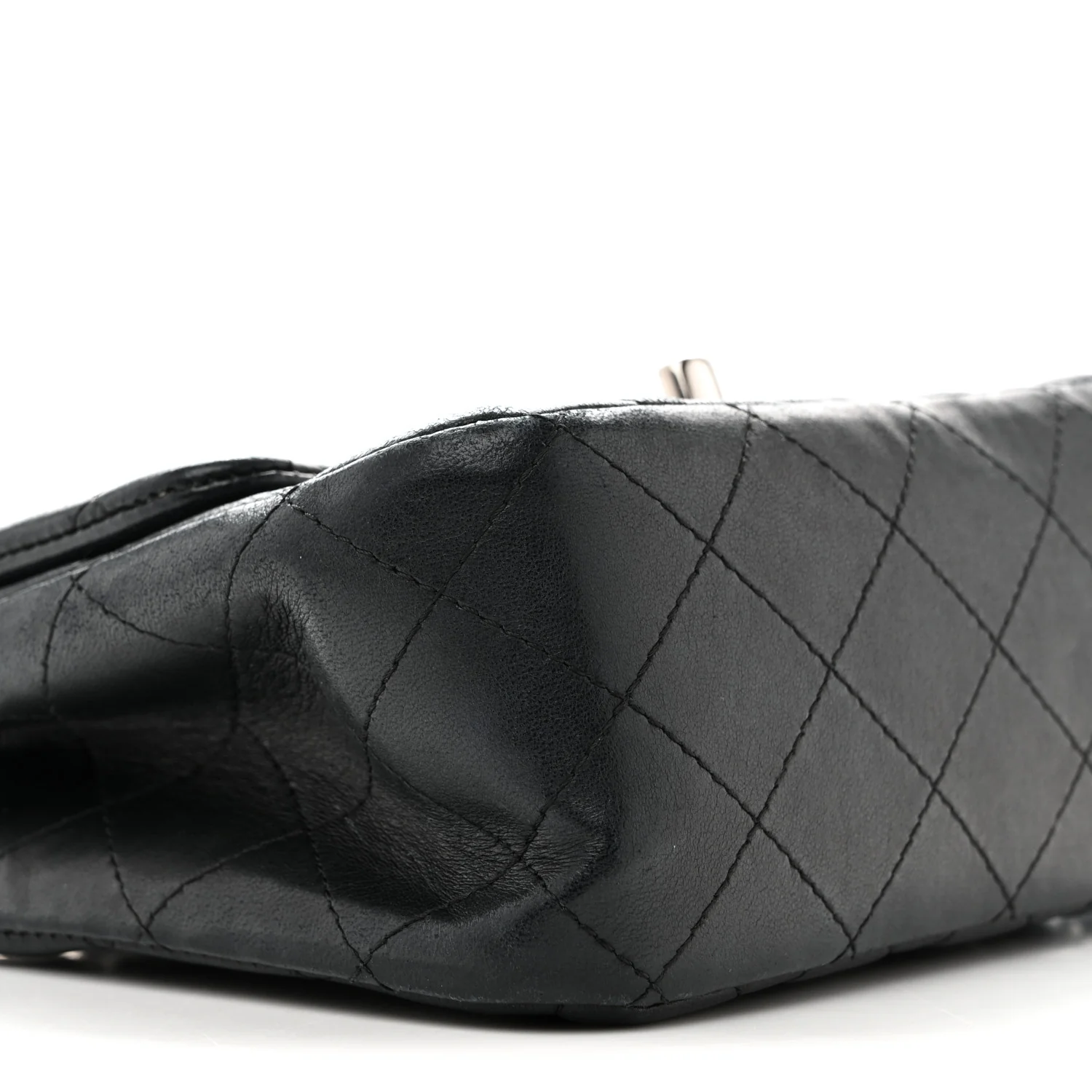 Lambskin Quilted Mini Square Flap Black - Image 8