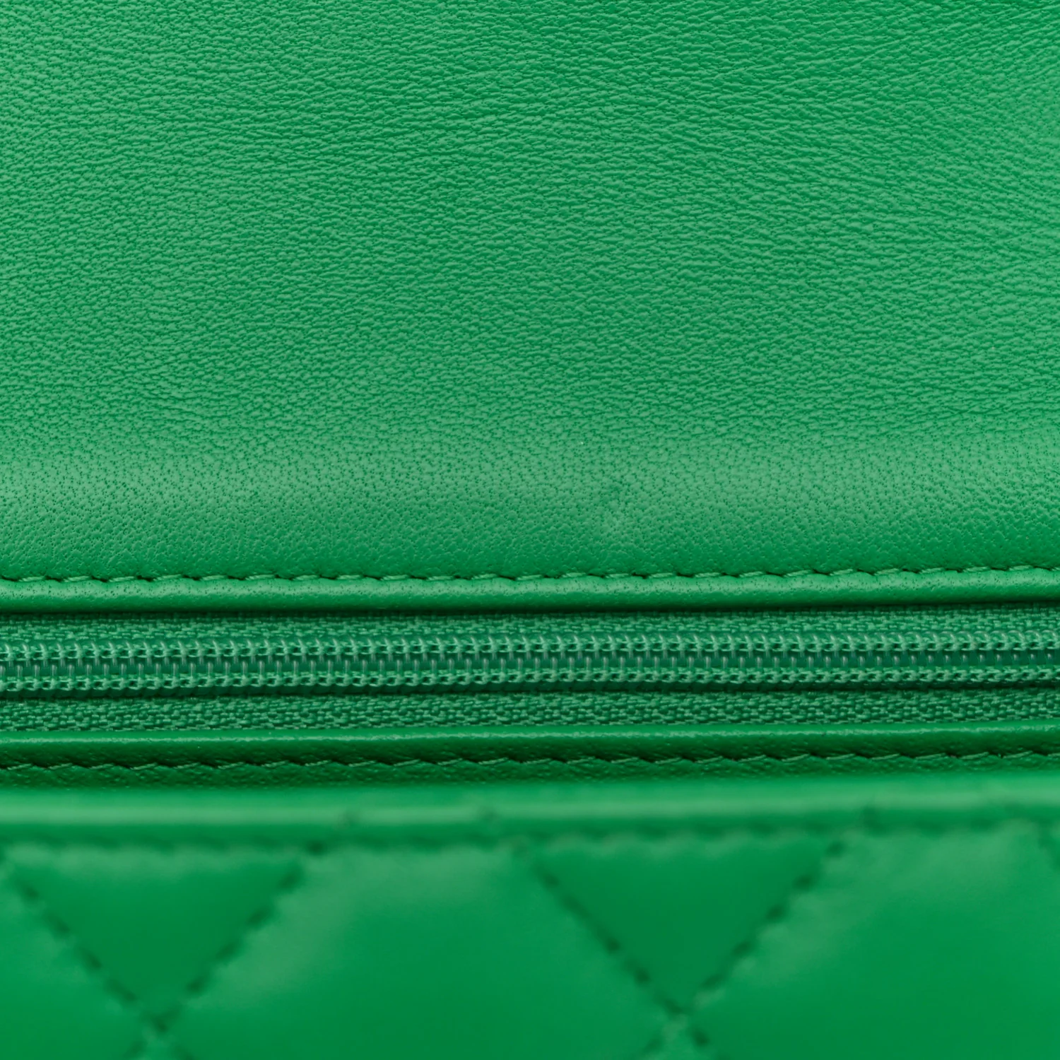 Lambskin Quilted Mini Square Flap Green - Image 11