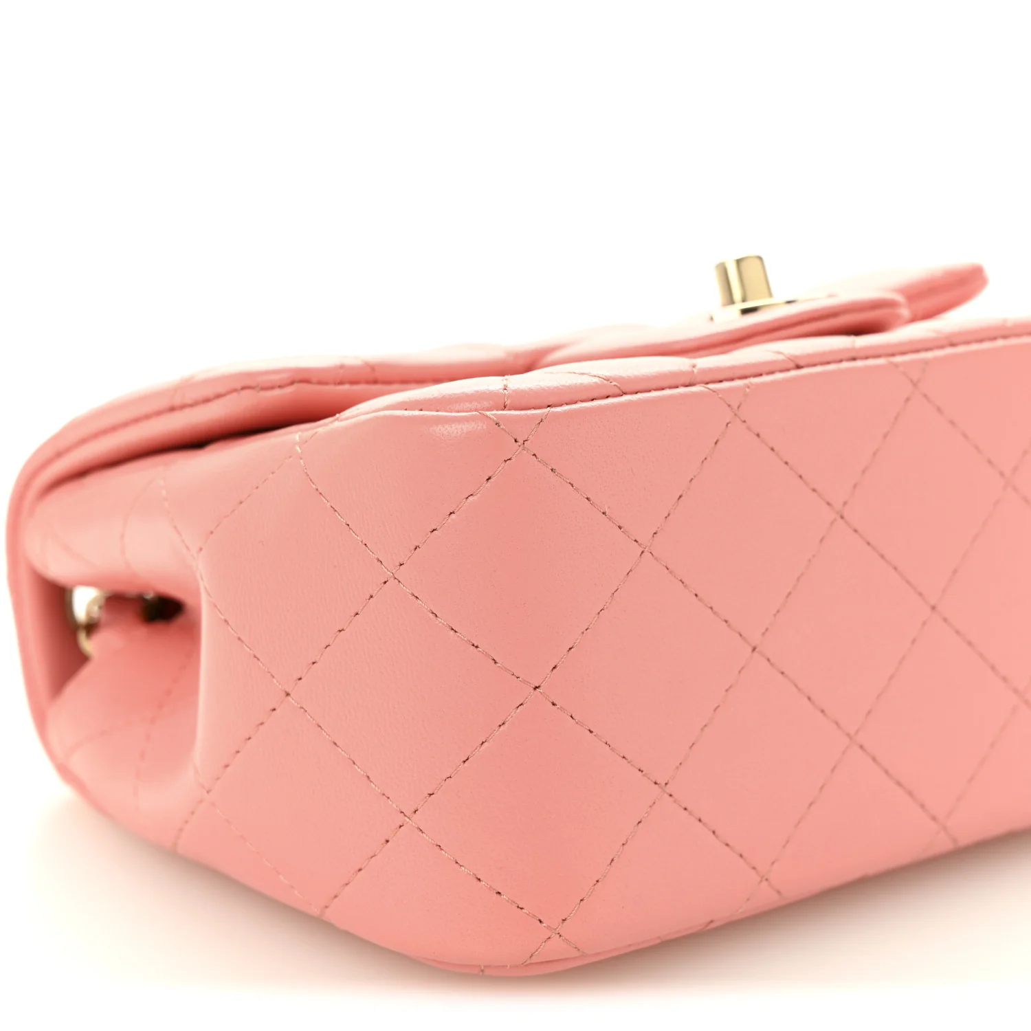 Lambskin Quilted Mini Square Flap Pink - Image 9