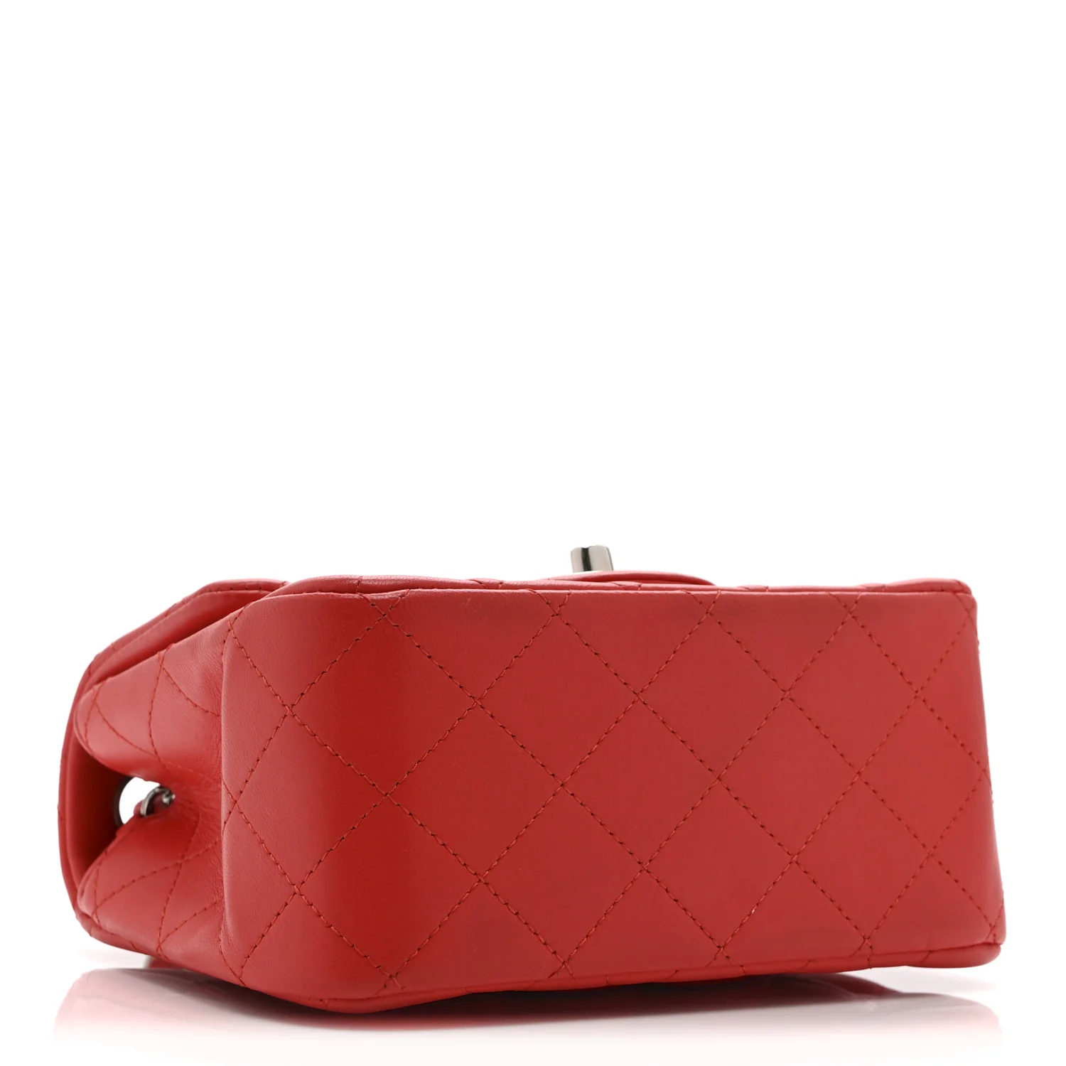 Lambskin Quilted Mini Square Flap Red - Image 4