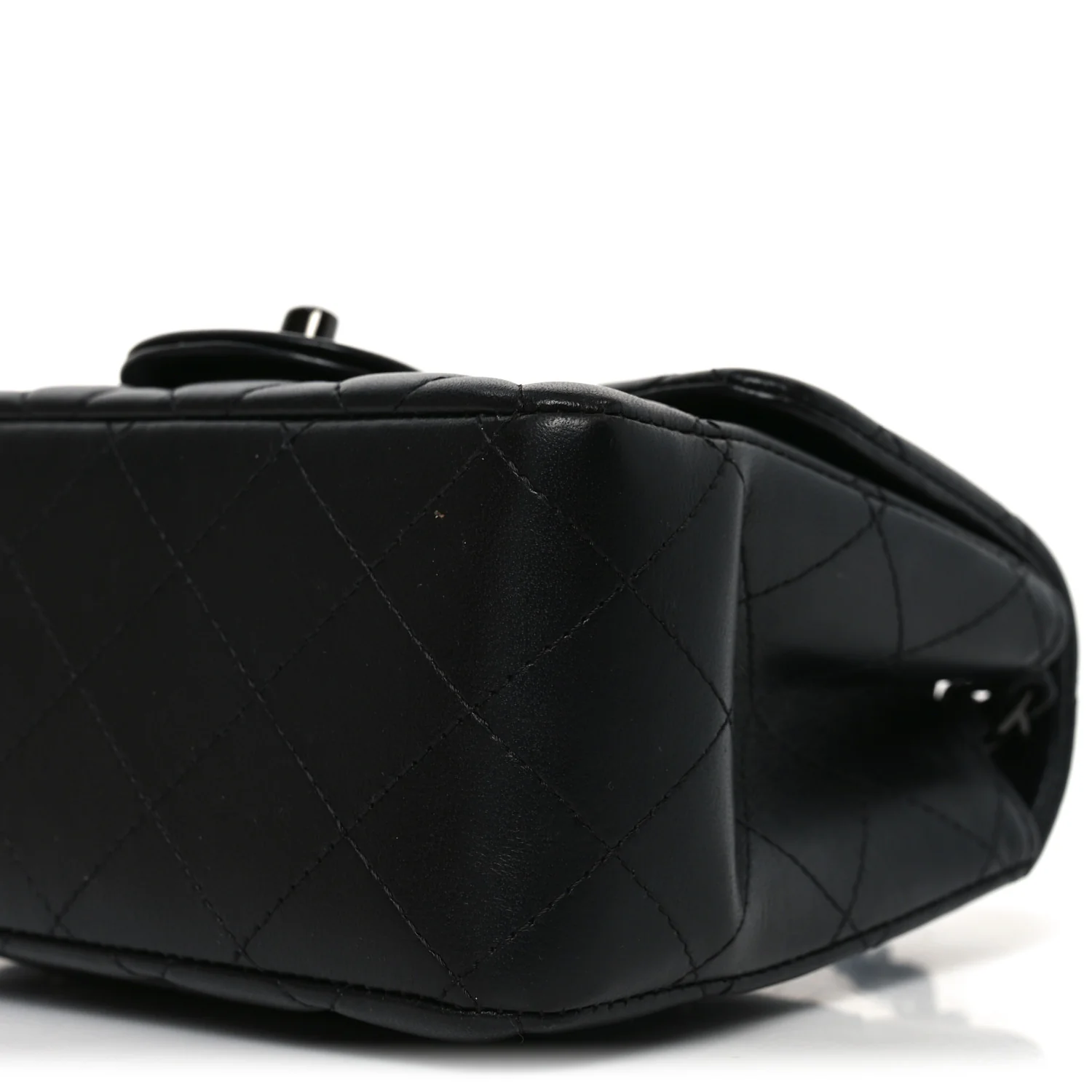 Lambskin Quilted Mini Square Flap So Black - Image 10
