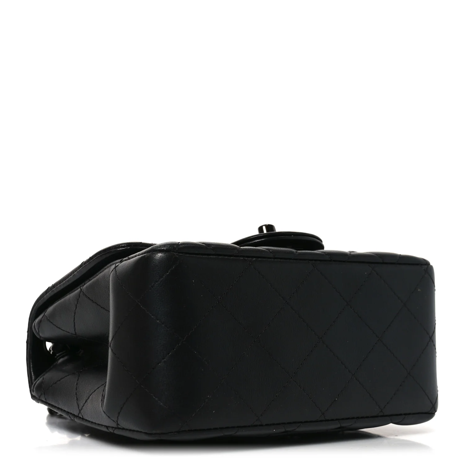 Lambskin Quilted Mini Square Flap So Black - Image 4