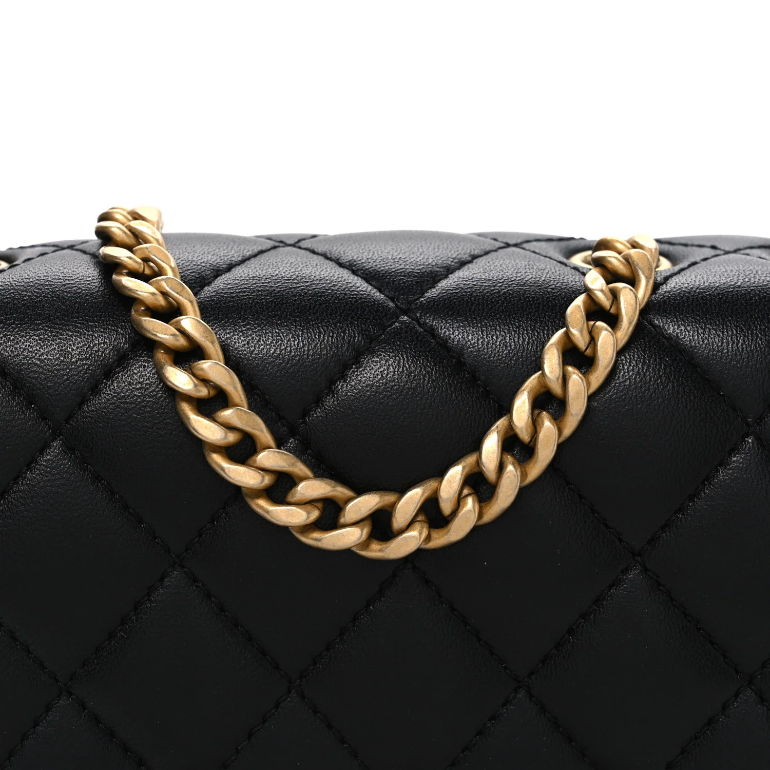 Lambskin Quilted Mini Sweet Camellia Flap Black - Image 8