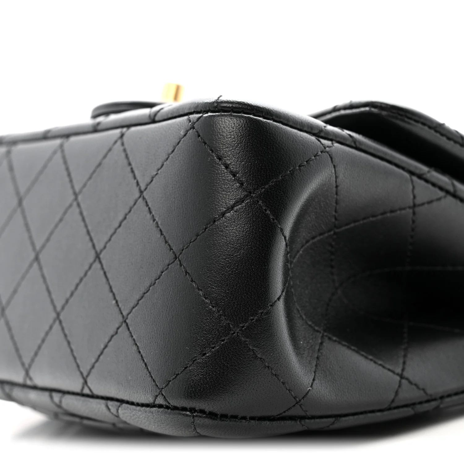 Lambskin Quilted Mini Sweet Camellia Flap Black - Image 9